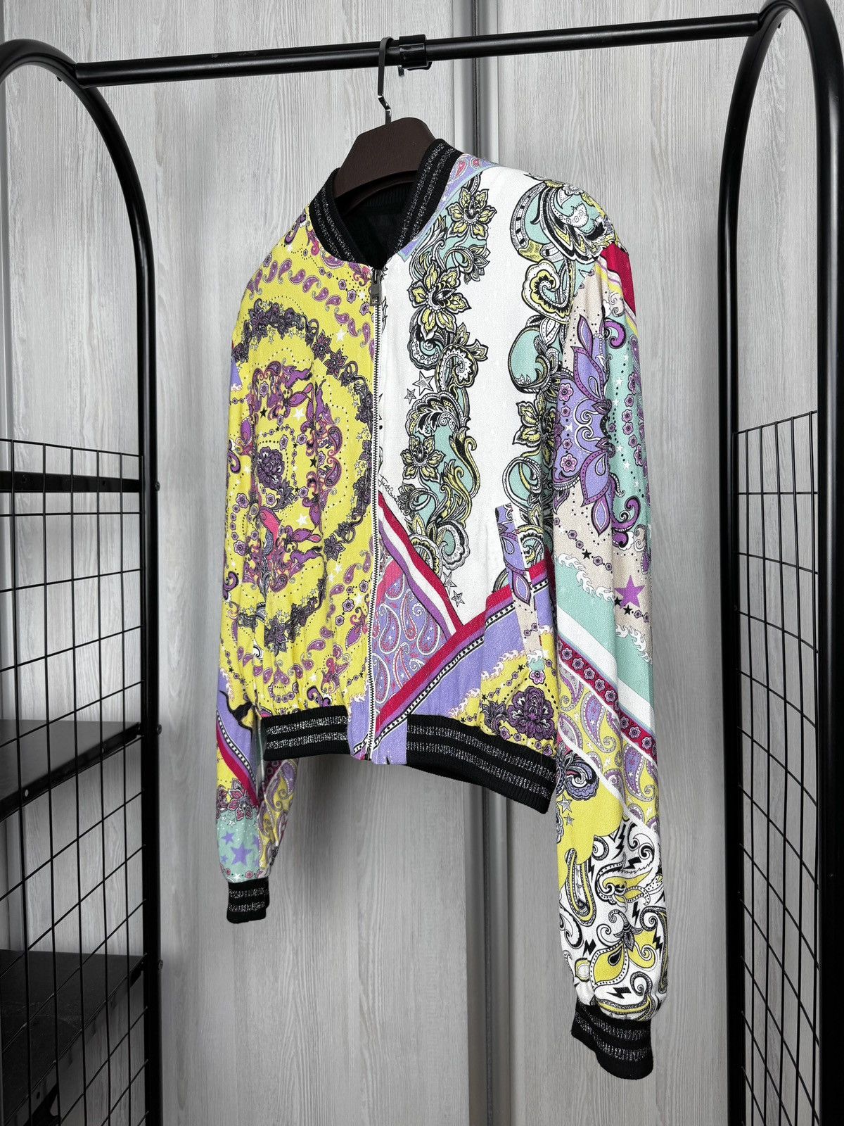 Just Cavalli Just Cavalli Multicoloured Paisley Viscose bomber jacket 44 Size M / US 6-8 / IT 42-44 - 5 Thumbnail