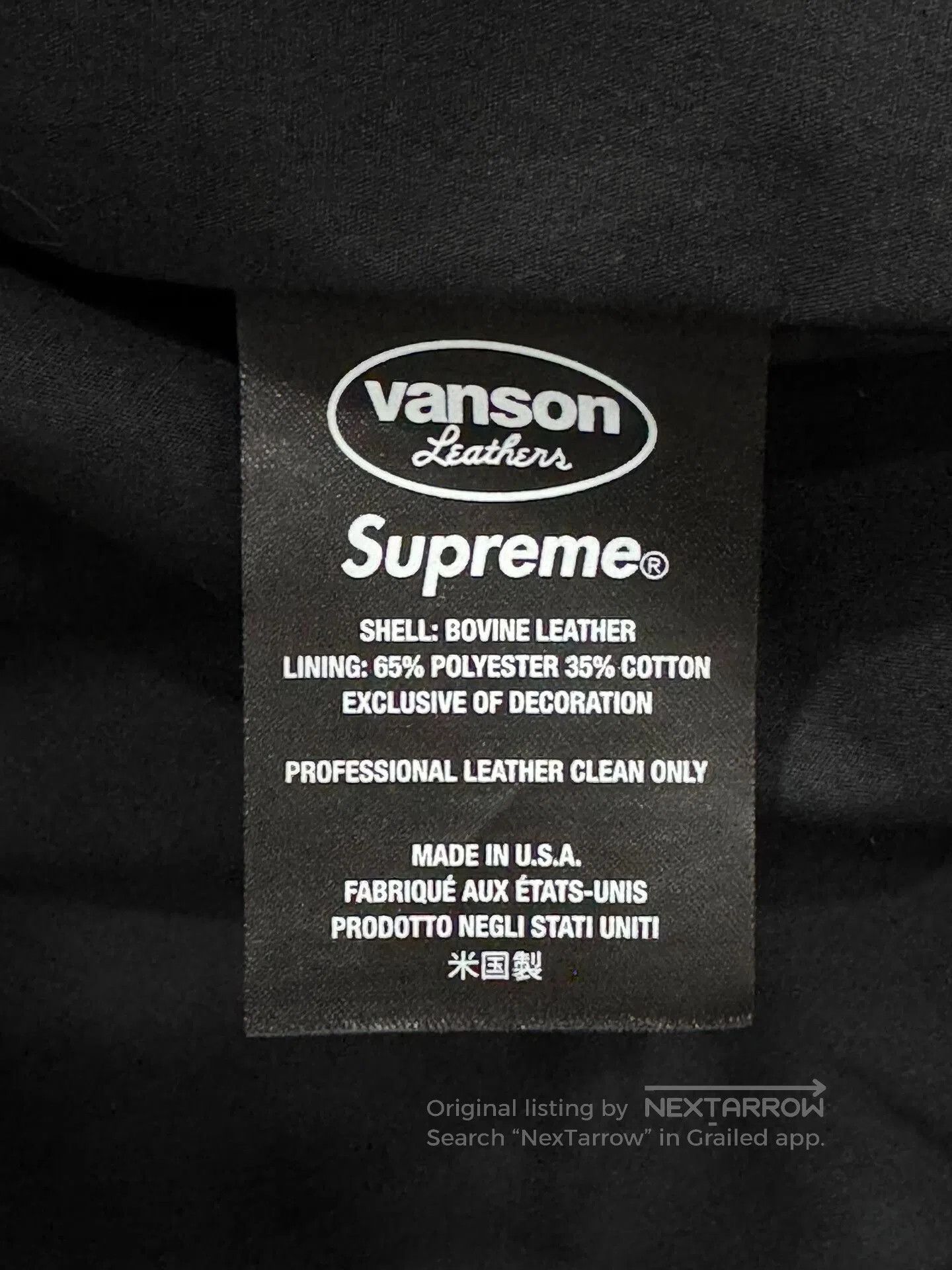 Yohji Yamamoto Yohji Yamamoto Supreme Vanson Motorcycle Jacket XL. Size US XL / EU 56 / 4 - 7 Thumbnail