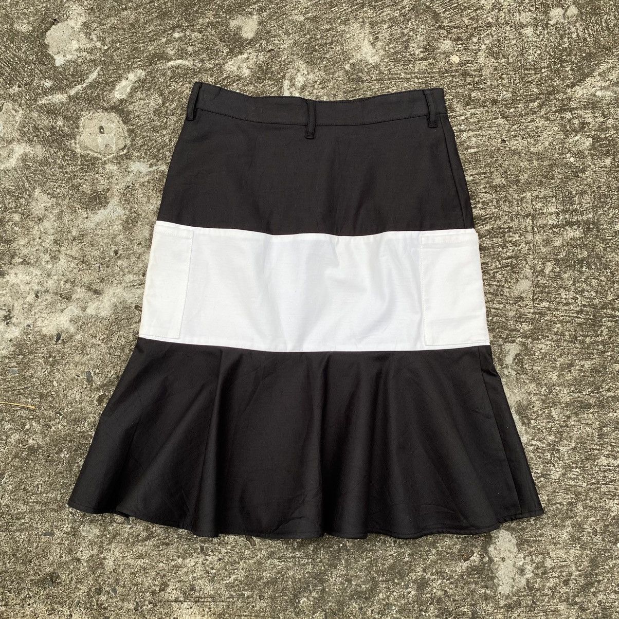 Tsumori Chisato TSUMORI CHISATO Black and White Panel Flare Skirt Size 29" - 8 Thumbnail