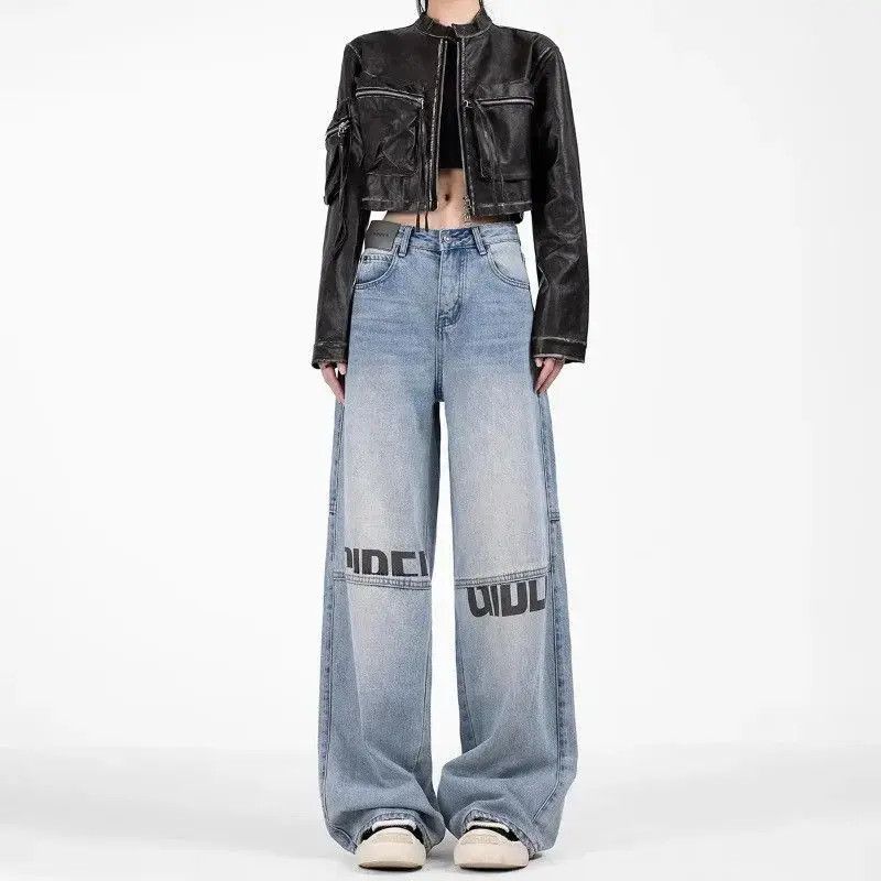 Japanese Brand Retro loose wide leg printed jeans Size US 32 / EU 48 - 2 Thumbnail