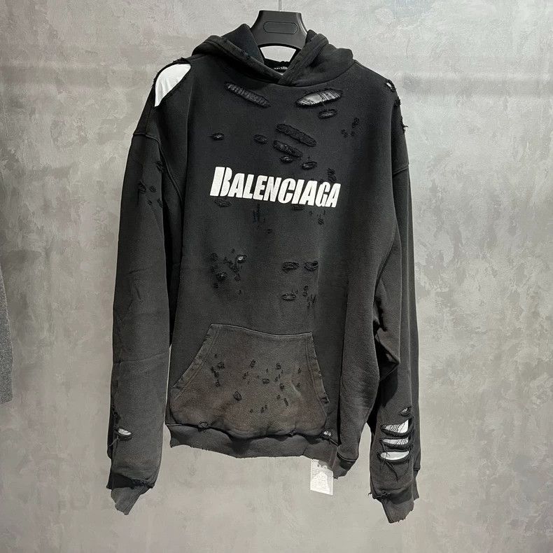 【新品】BALENCIAGA Layered Faded Hoodie タグ付き BALENCIAGA Layered Faded Hoodie タグ付き BALENCIAGA Layered