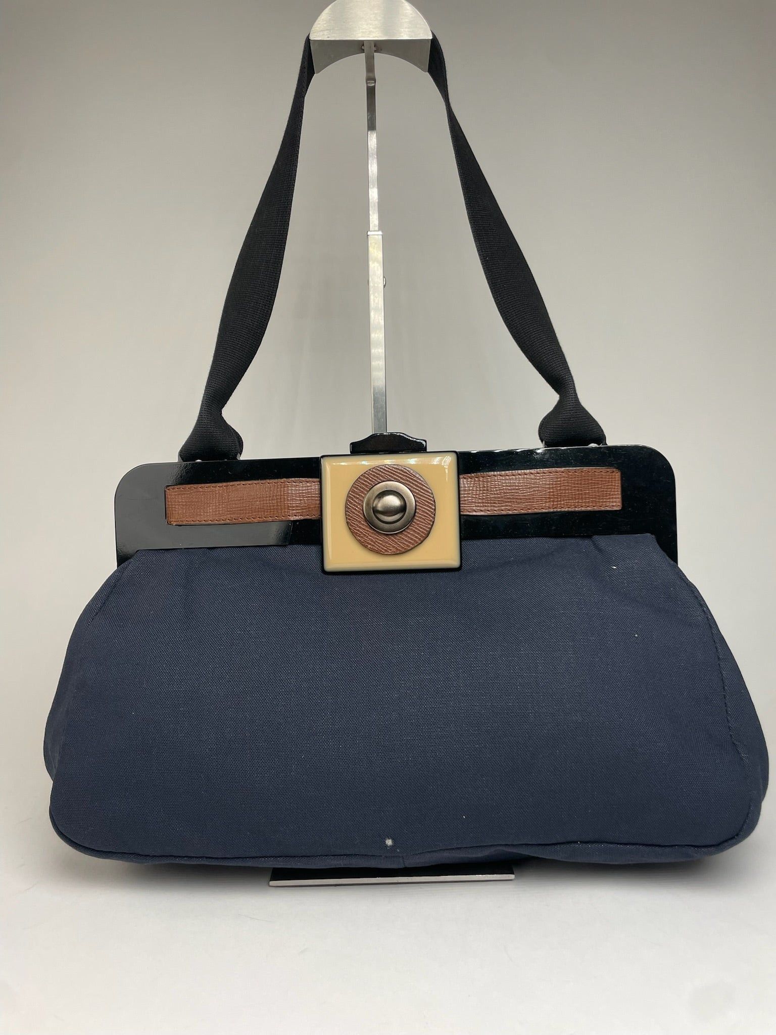 Marni Vintage Denim Flap Bag Navy Size ONE SIZE - 1 Thumbnail