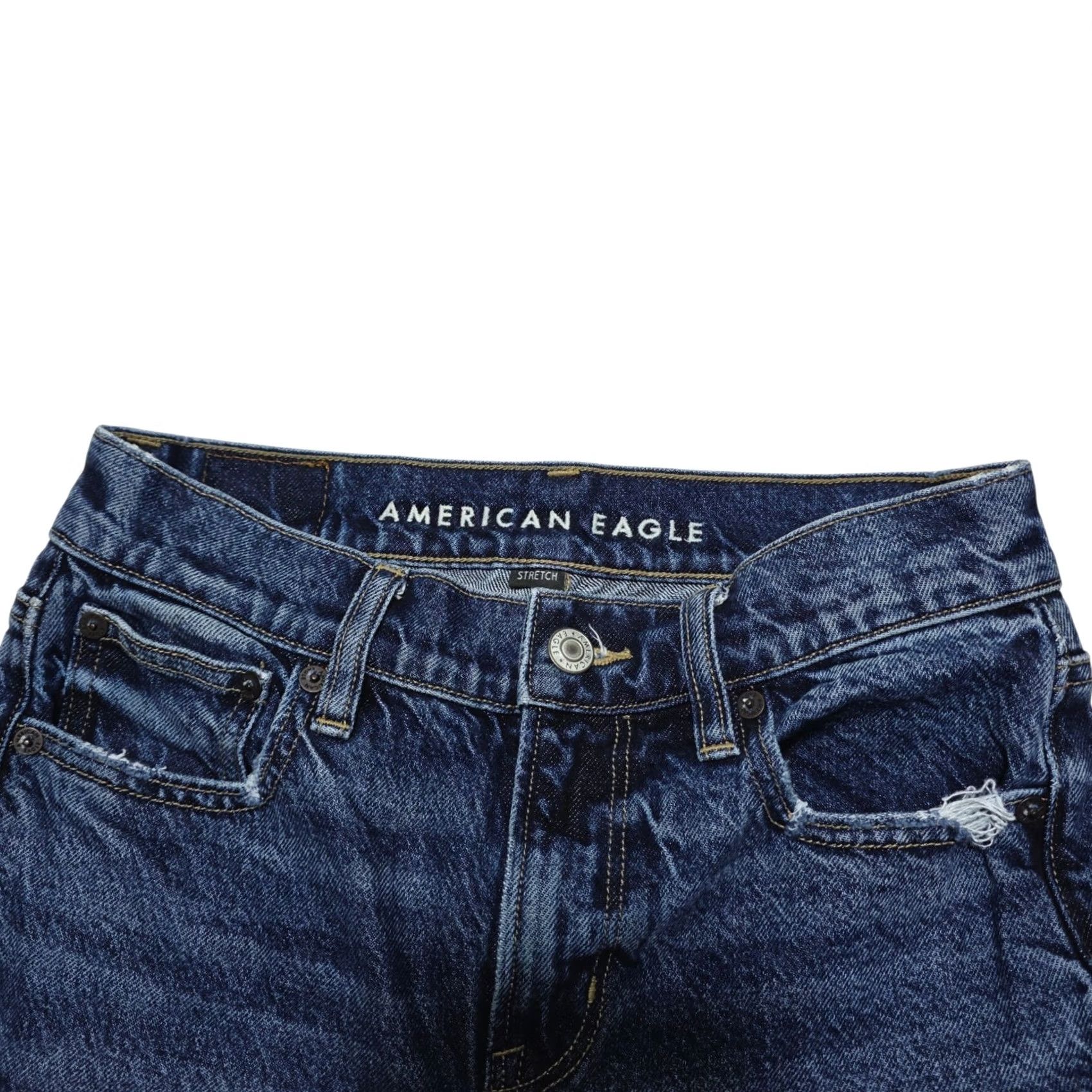 American Eagle Outfitters AMERICAN EAGLE Jeans Womens Size 0 Acid Wash 90s Skinny Stretch Blue Denim Jegging Regular Rise Women Size 25" / US 0 / IT 36 - 4 Thumbnail