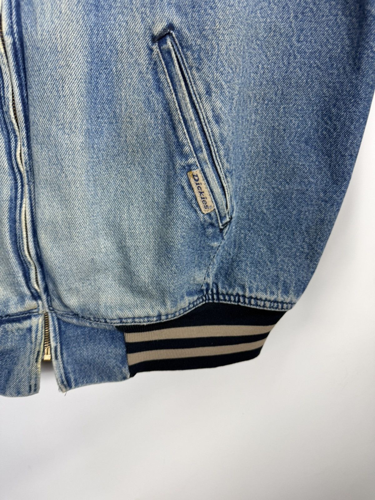 Dickies Varsity Jacket Dickies Vintage 90's Zipped Jeans Jacket Size US XL / EU 56 / 4 - 4 Thumbnail