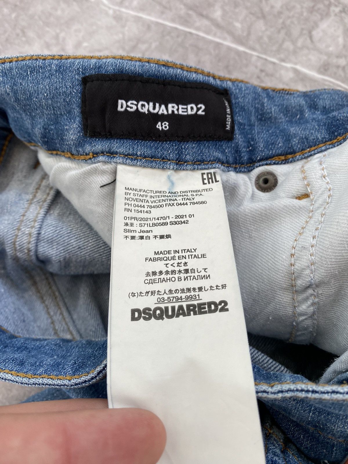 Dsquared2 Dsquared2 Jeans Distressed Slim Jean Paint Splatter Italy Size US 32 / EU 48 - 23 Thumbnail