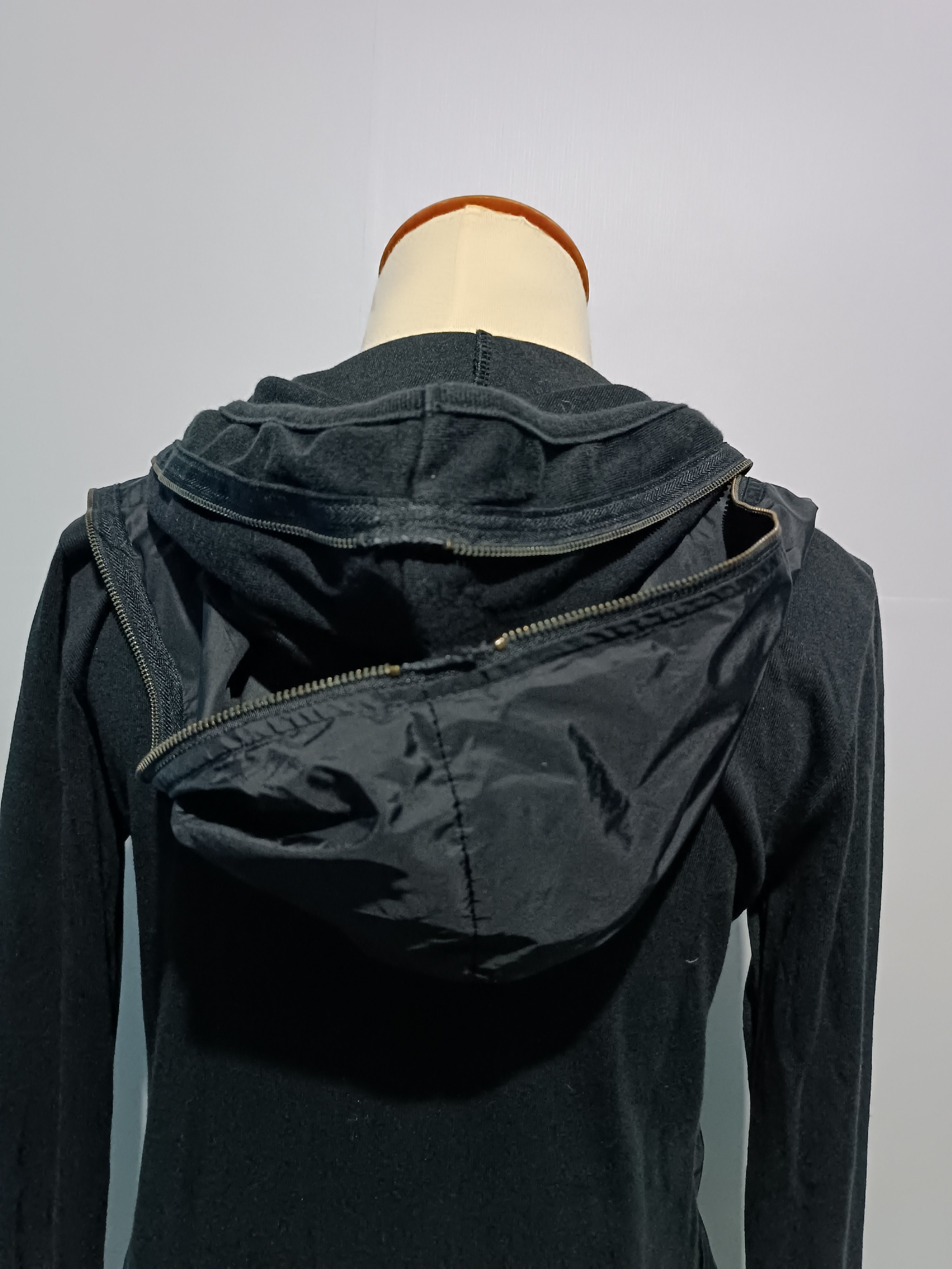 Japanese Brand Ganjil Style Fitted Hoodie Cotton with Nylon Size ONE SIZE - 6 Thumbnail