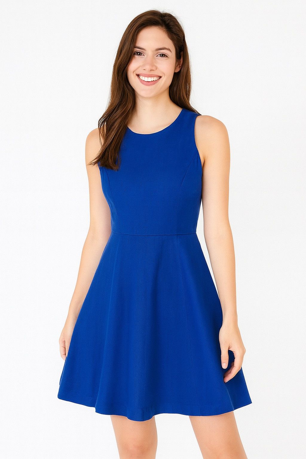 Banana Republic BANANA REPUBLIC Cobalt Blue Sleeveless Midi Dress (4 Petite) Size S / US 4 / IT 40 - 8 Thumbnail