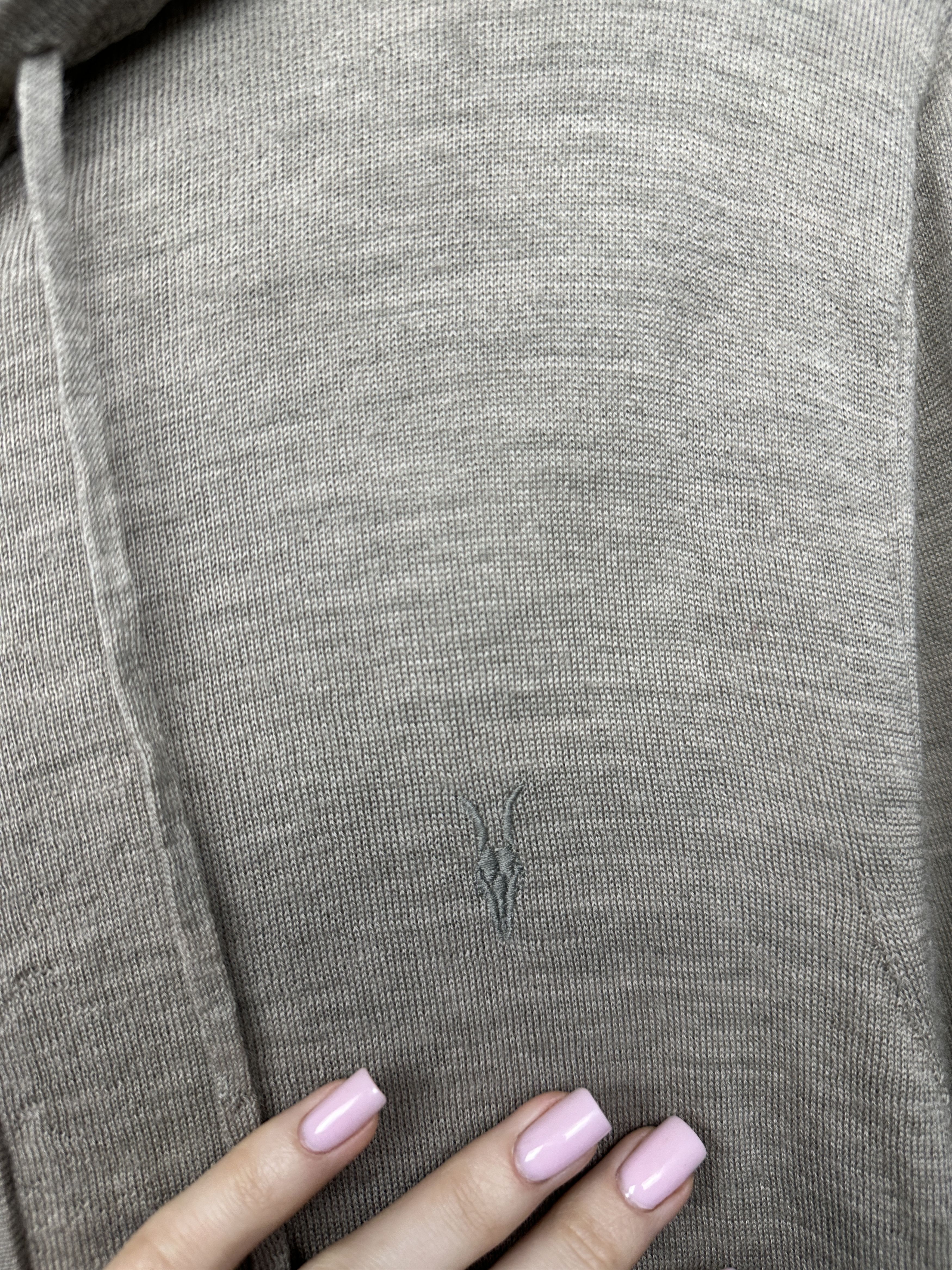 Allsaints Allsaints Mens Mode Merino Wool Knit Zip Hoodie Size US L / EU 52-54 / 3 - 3 Thumbnail