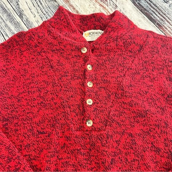 Vintage Vintage “Foxhead Knitting Mills” Wool Pullover Henley Knit R Size L / US 10 / IT 46 - 3 Thumbnail