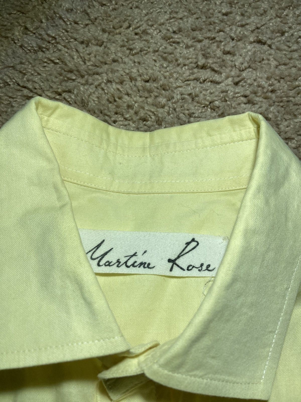 Martine Rose AW17 Martine Rose Yellow Button Up Shirt Classic Logo M 2017 Size US M / EU 48-50 / 2 - 3 Thumbnail