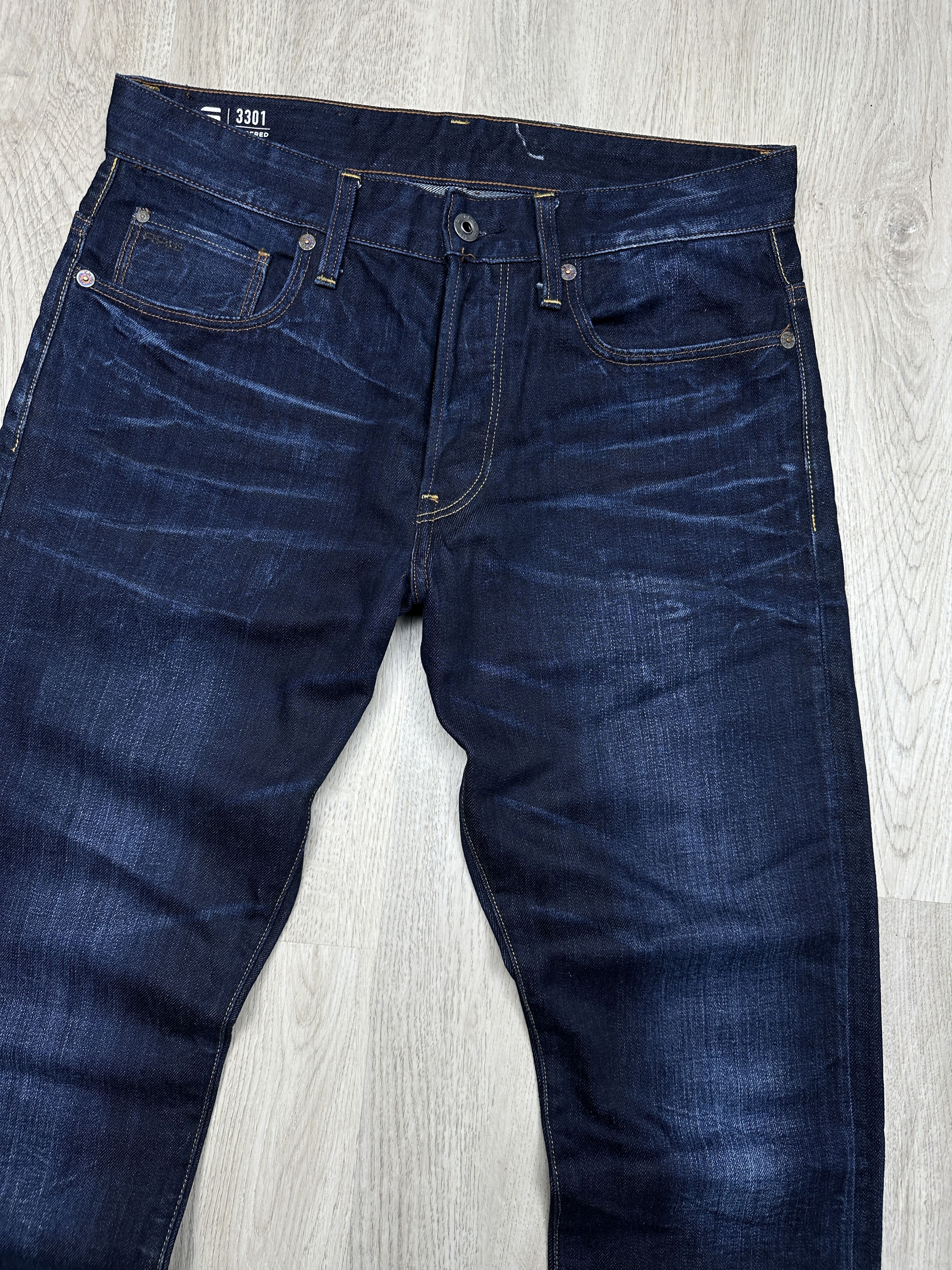 G-Star G Star Raw Mens 3301 Tapered Denim Pants Jeans Size US 31 - 2 Thumbnail