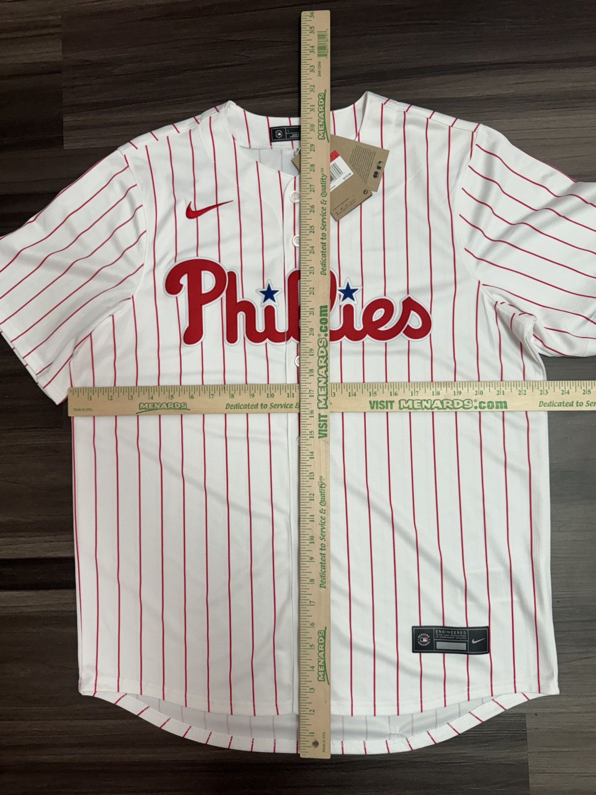 Nike Philadelphia Phillies Trea Turner #7 MLB Pinstripe Jersey Size US L / EU 52-54 / 3 - 6 Thumbnail