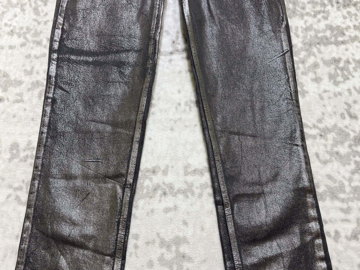 5351 POUR LES HOMMES BDG Metallic Coated Black Skinny Jeans Y2K Futuristic Punk Size US 28 / EU 44 - 6 Thumbnail