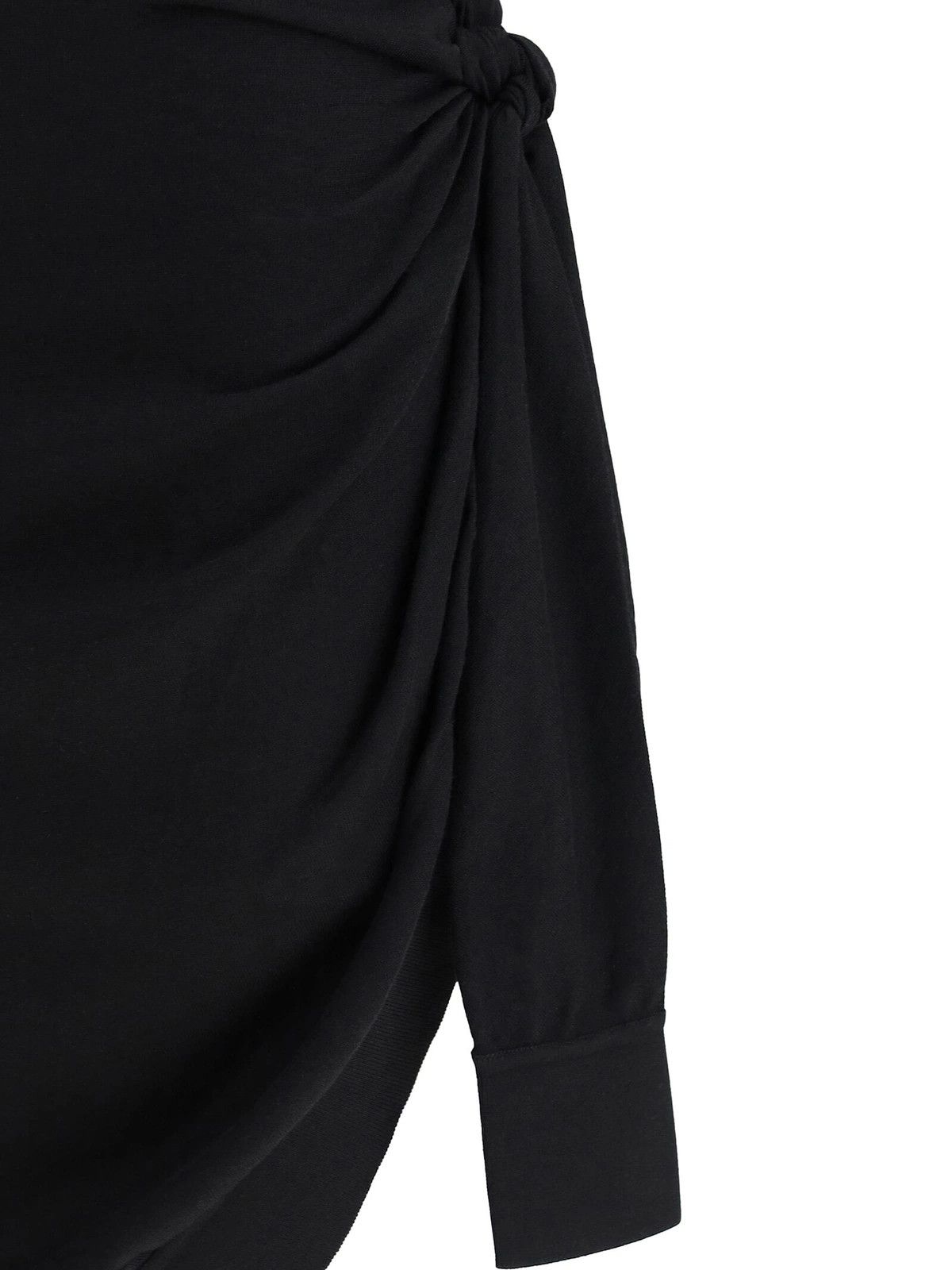 Salvatore Ferragamo o1y0326 Mini Dress in Black Size XS / US 0-2 / IT 36-38 - 4 Thumbnail