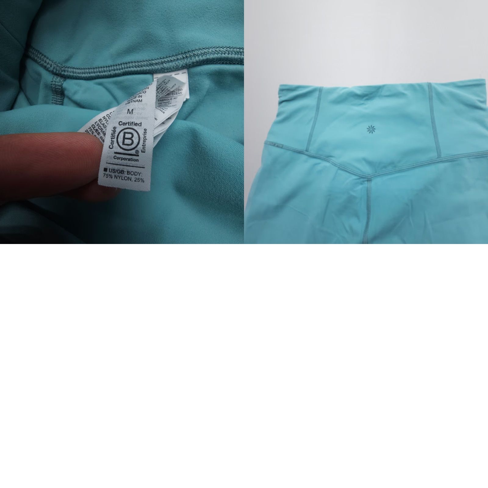 Athleta VINTAGE Athleta Elation 7/8 Tight Ultra High Rise Size Medium Light Blue Gym Yoga Sport Size ONE SIZE - 8 Thumbnail