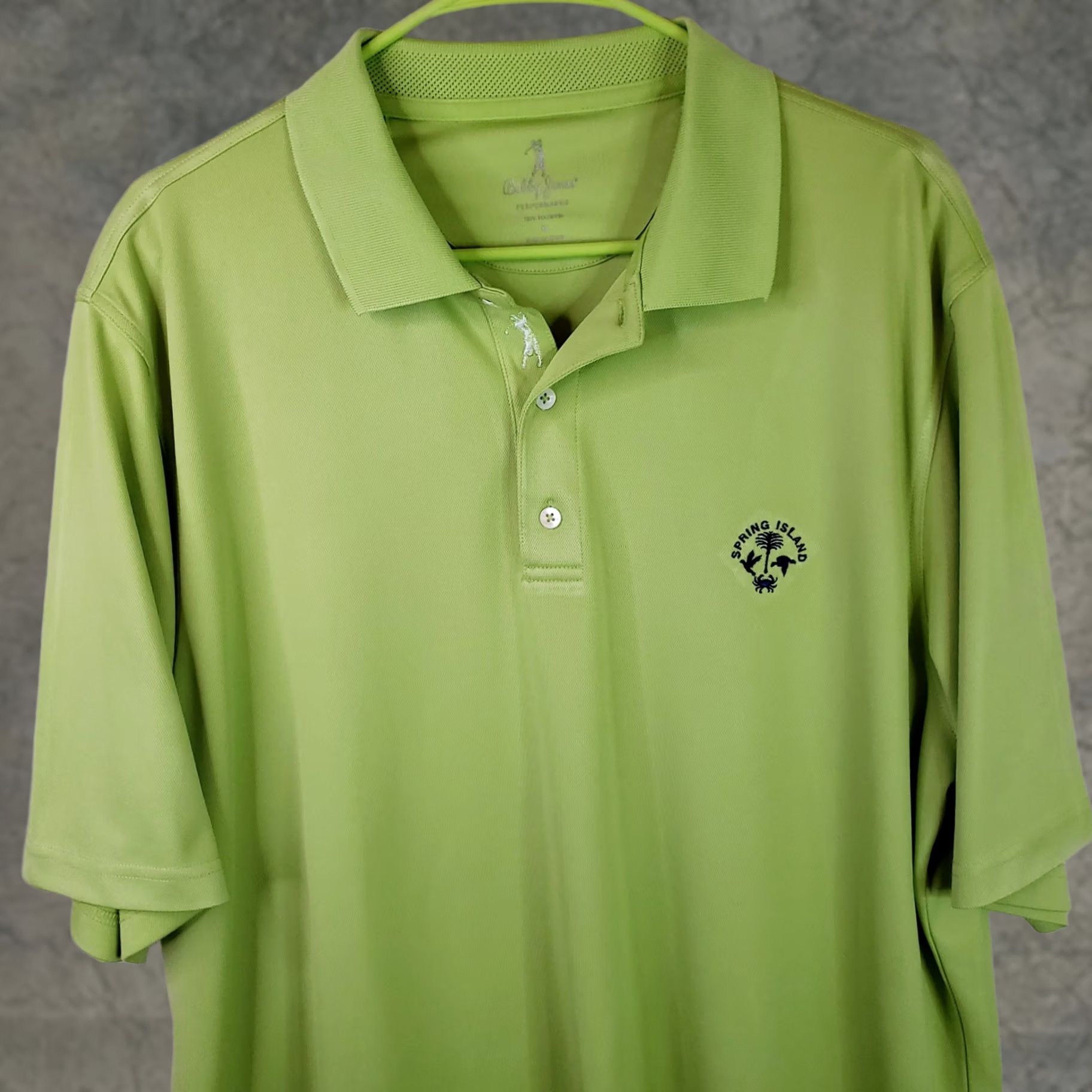 Vintage Bobby Jones Polo Shirt Men L Green White Striped Golf Performance Spring Island Size US L / EU 52-54 / 3 - 1 Thumbnail