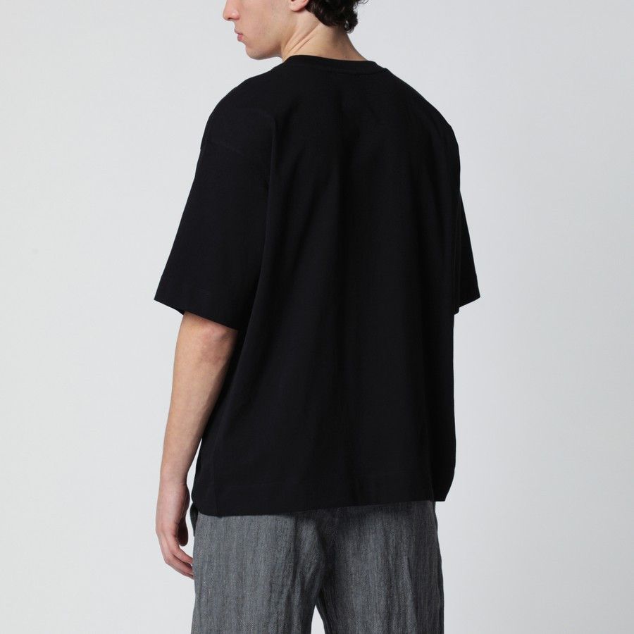 Dries Van Noten o1d2blof0226 Cotton T-Shirt in Black Size US L / EU 52-54 / 3 - 3 Thumbnail