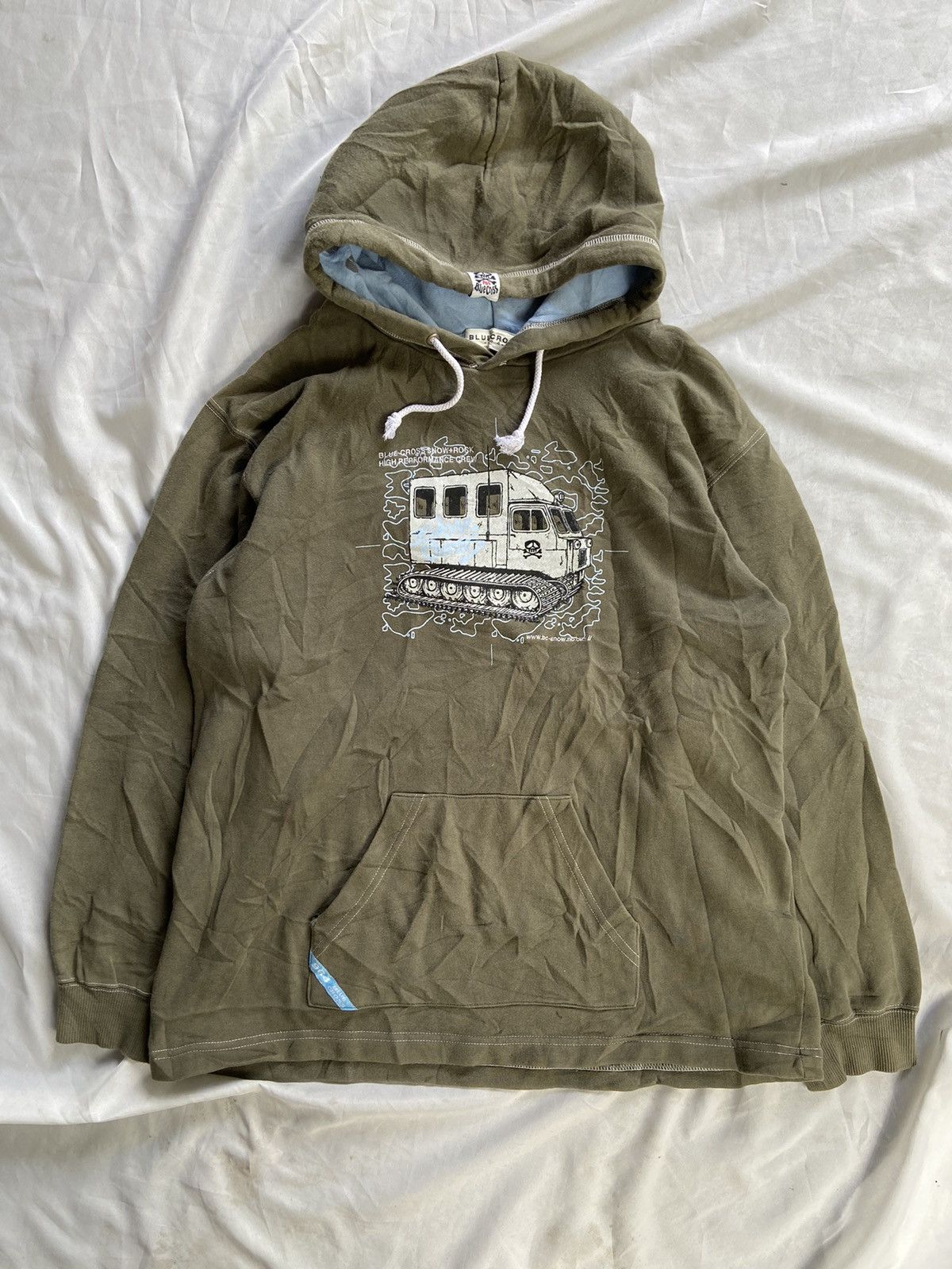 Japanese Brand BLUE CROSS SNOW+ROCK HIGH PERFORMANCE CREW HOODIE Size US M / EU 48-50 / 2 - 1 Thumbnail