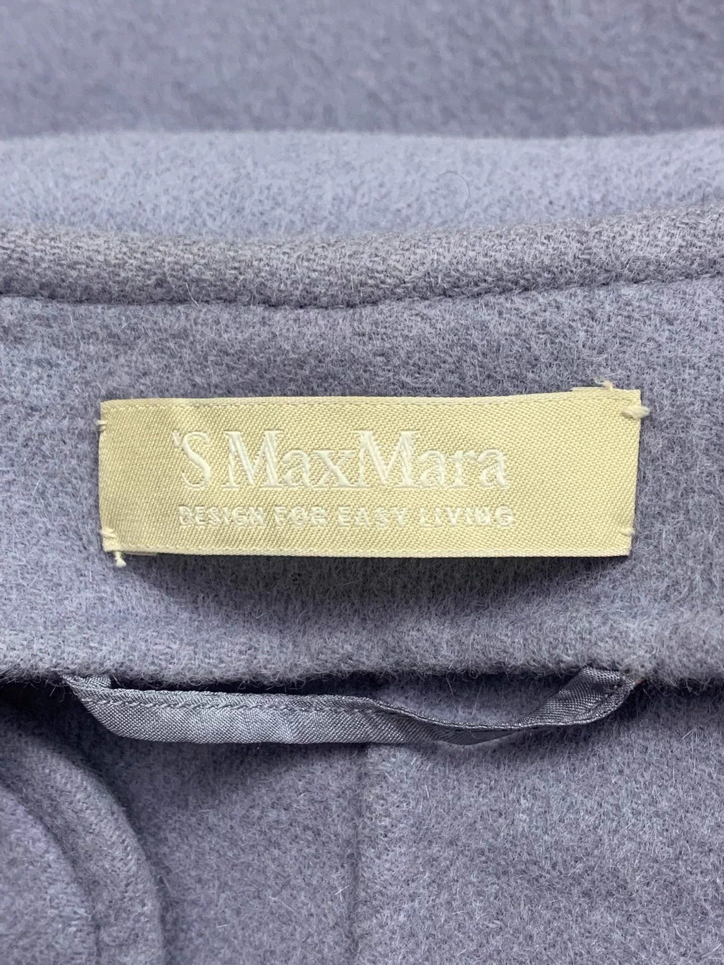 Max Mara S'Max Mara Purple Crewneck Wool Coat Size 38 New Size S / US 4 / IT 40 - 4 Thumbnail