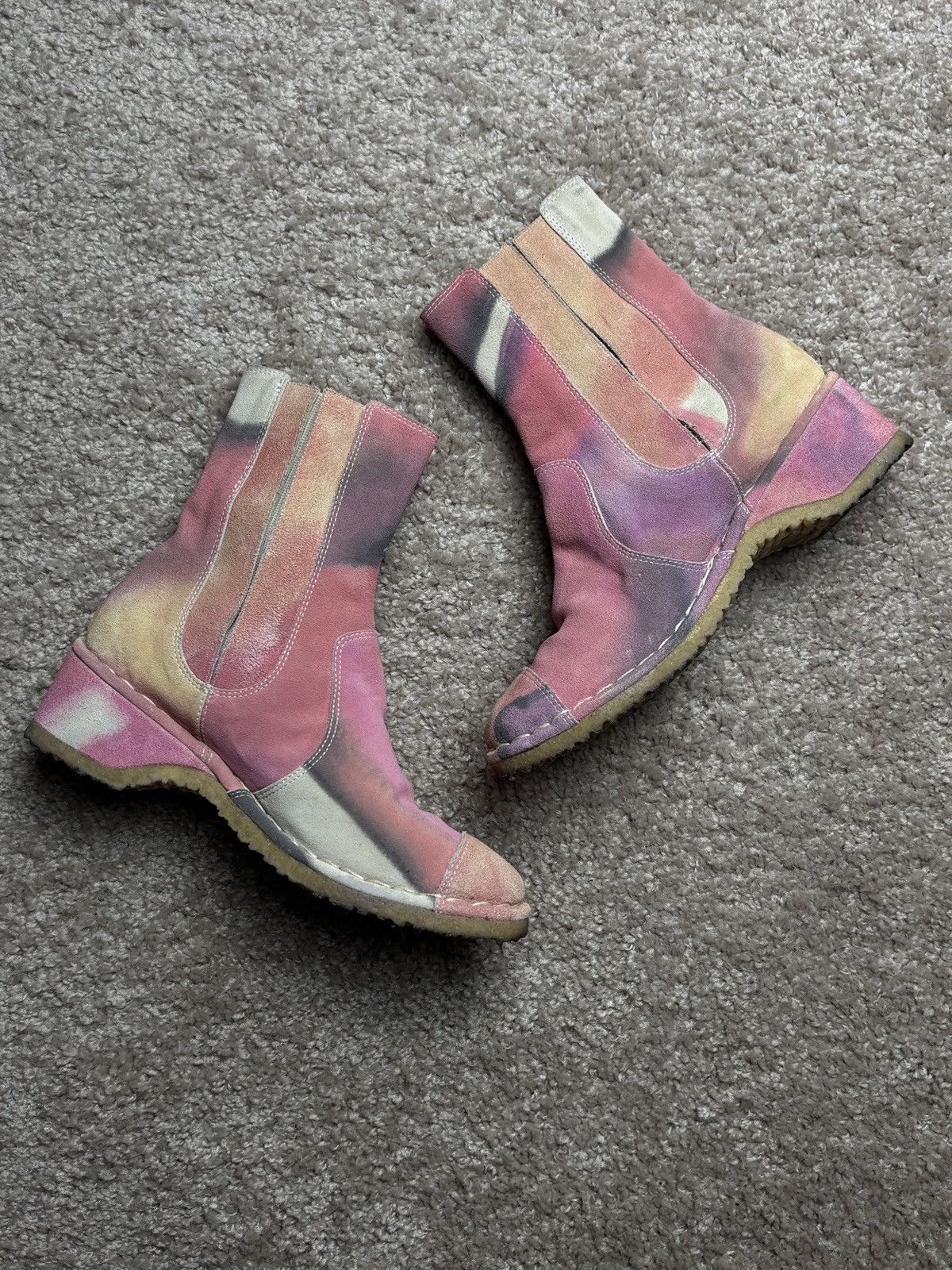 Chanel Chanel multicolor tie-dye western ankle boots Size US 6 / IT 36 - 2 Thumbnail