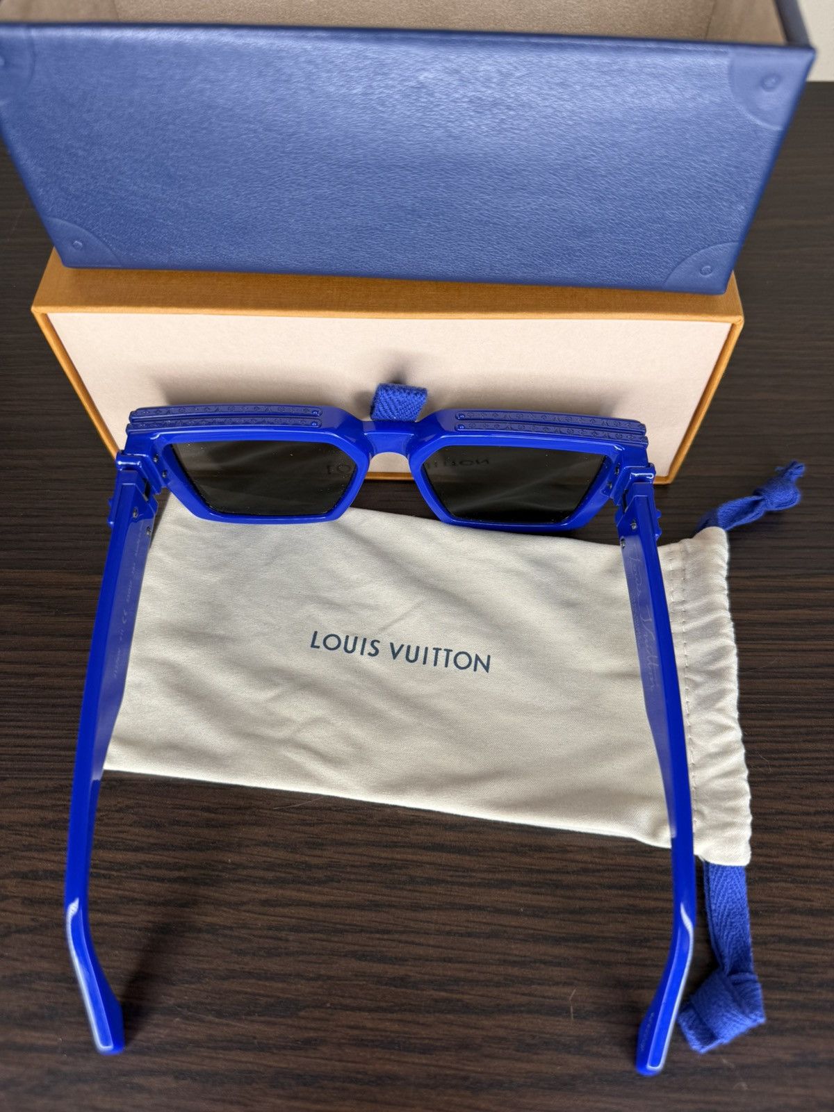 Louis Vuitton × Virgil Abloh Louis Vuitton millionaires sunglasses blue mirror Size ONE SIZE - 5 Thumbnail