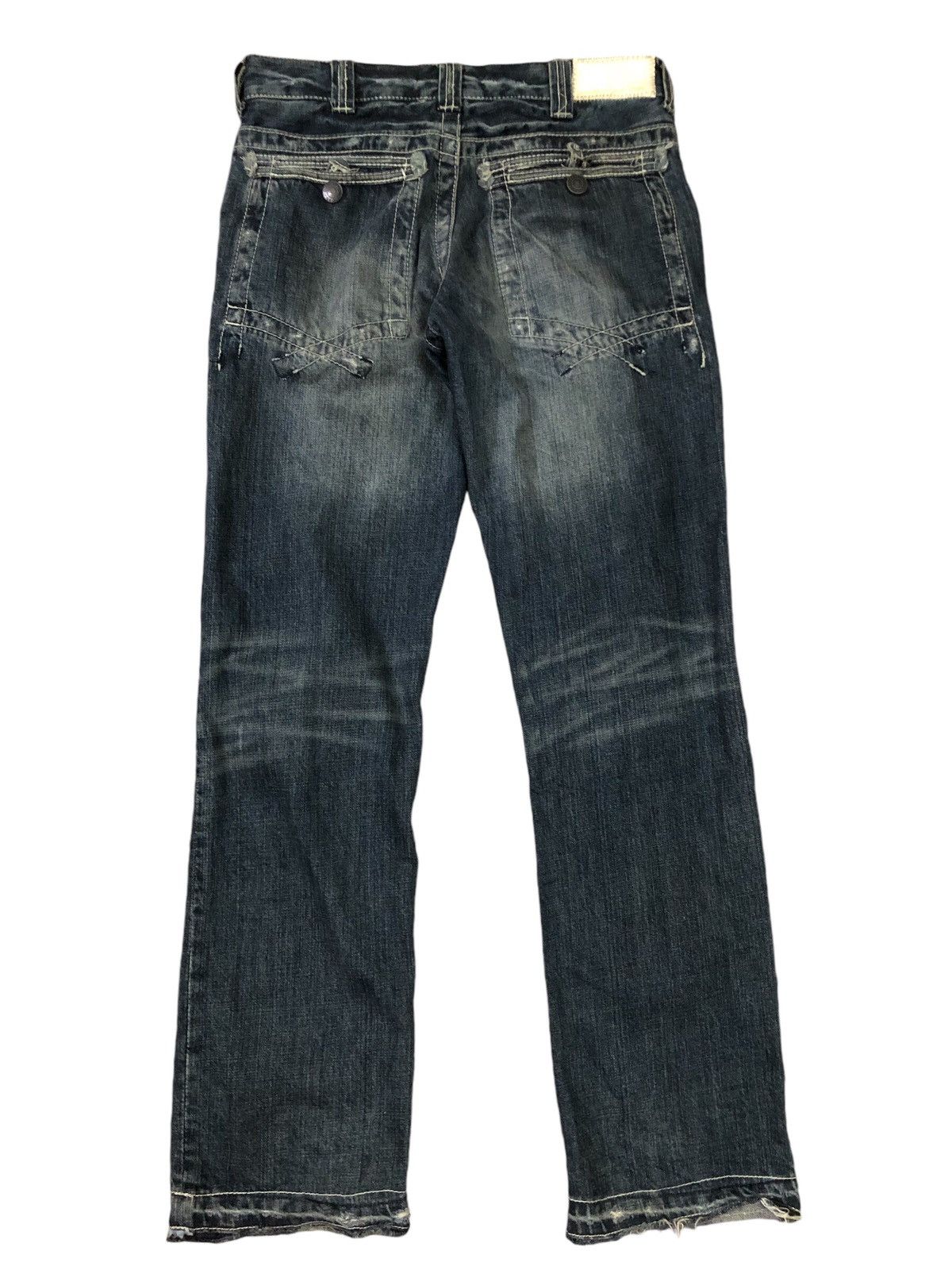 If Six Was Nine × Japanese Brand × Le Grande Bleu (L.G.B.) Army of No Distressed Punk Rockabilly Denim Pants Size US 30 / EU 46 - 2 Thumbnail