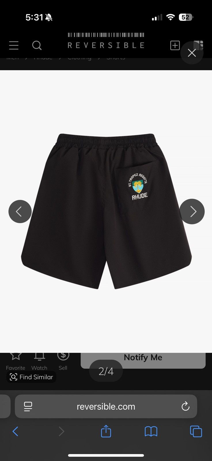 Rhude Rhude St. Tropez Crest Logo Short Size US 34 / EU 50 - 10 Thumbnail