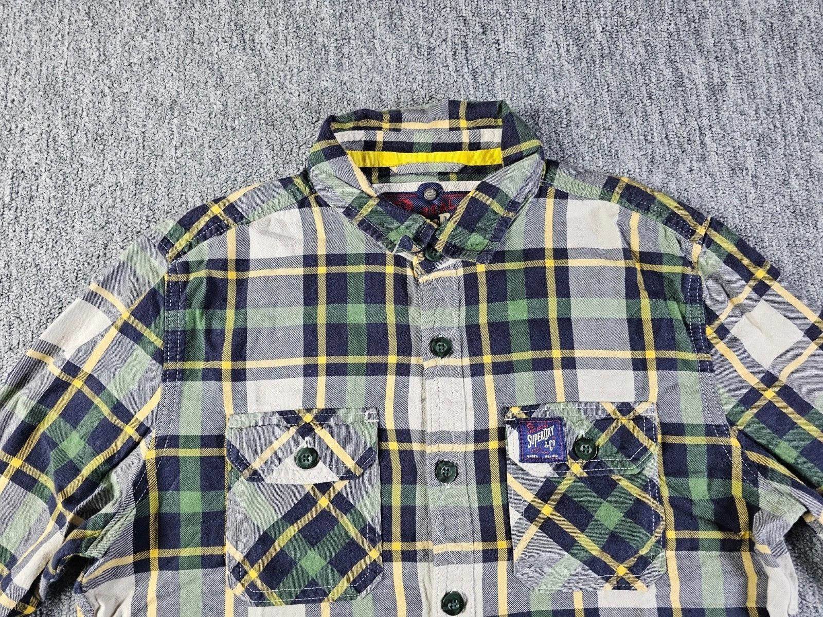 Superdry Superdry Lumberjack Twill Plaid Shirt Men M Navy Green Size US M / EU 48-50 / 2 - 6 Thumbnail