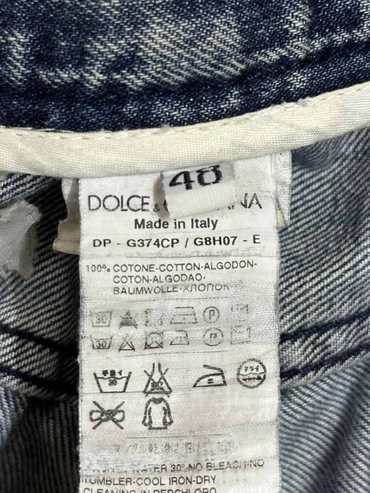 Dolce & Gabbana Vintage Dolce & Gabbana Mud Faded Wash Style Distress Jeans Size US 35 - 10 Thumbnail