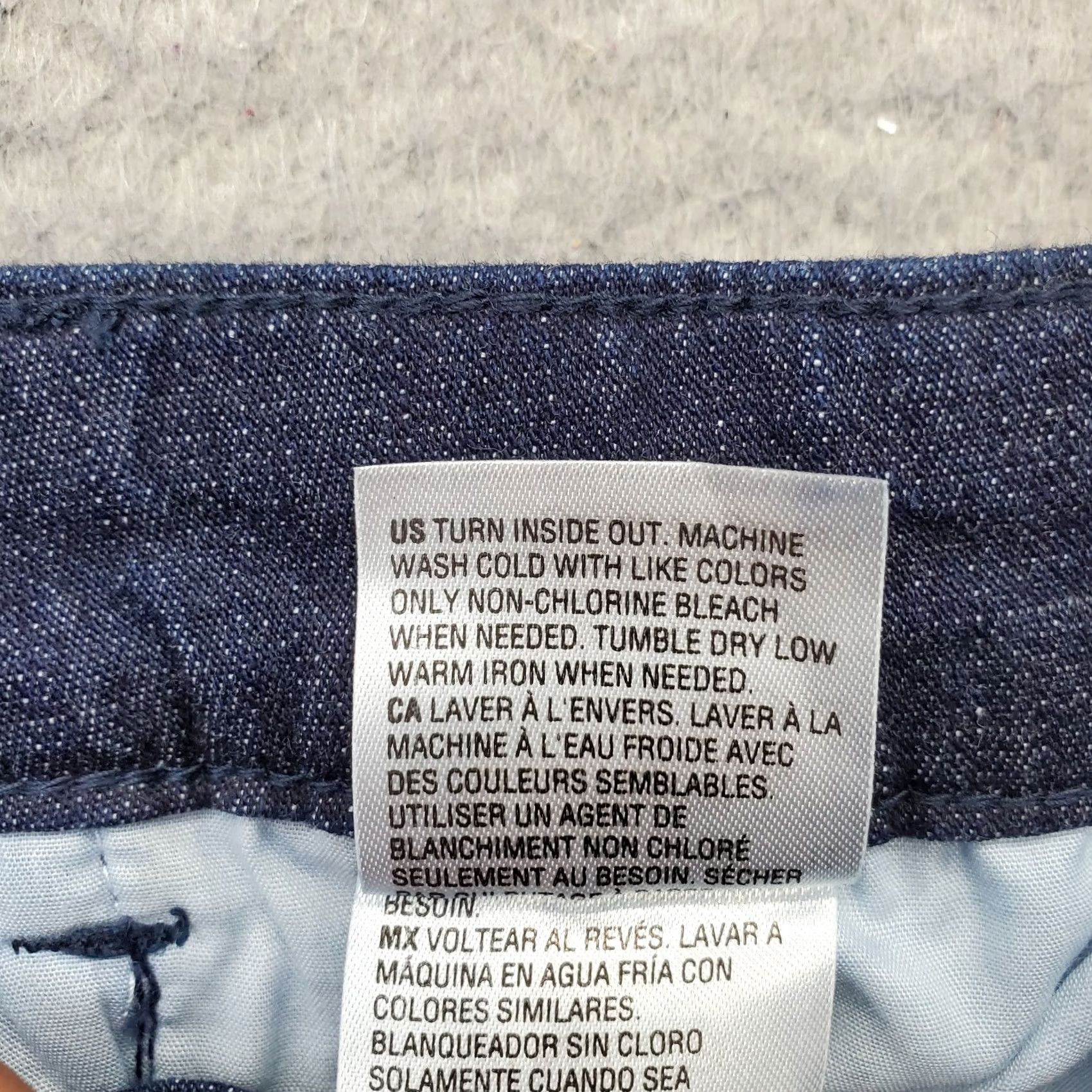 Vintage Karen Scott Womens Cropped Jeans Size 12 Blue Dark Wash Ankle Button Wide Leg Denim Jeans Size 34" / US 12 / IT 48 - 6 Thumbnail