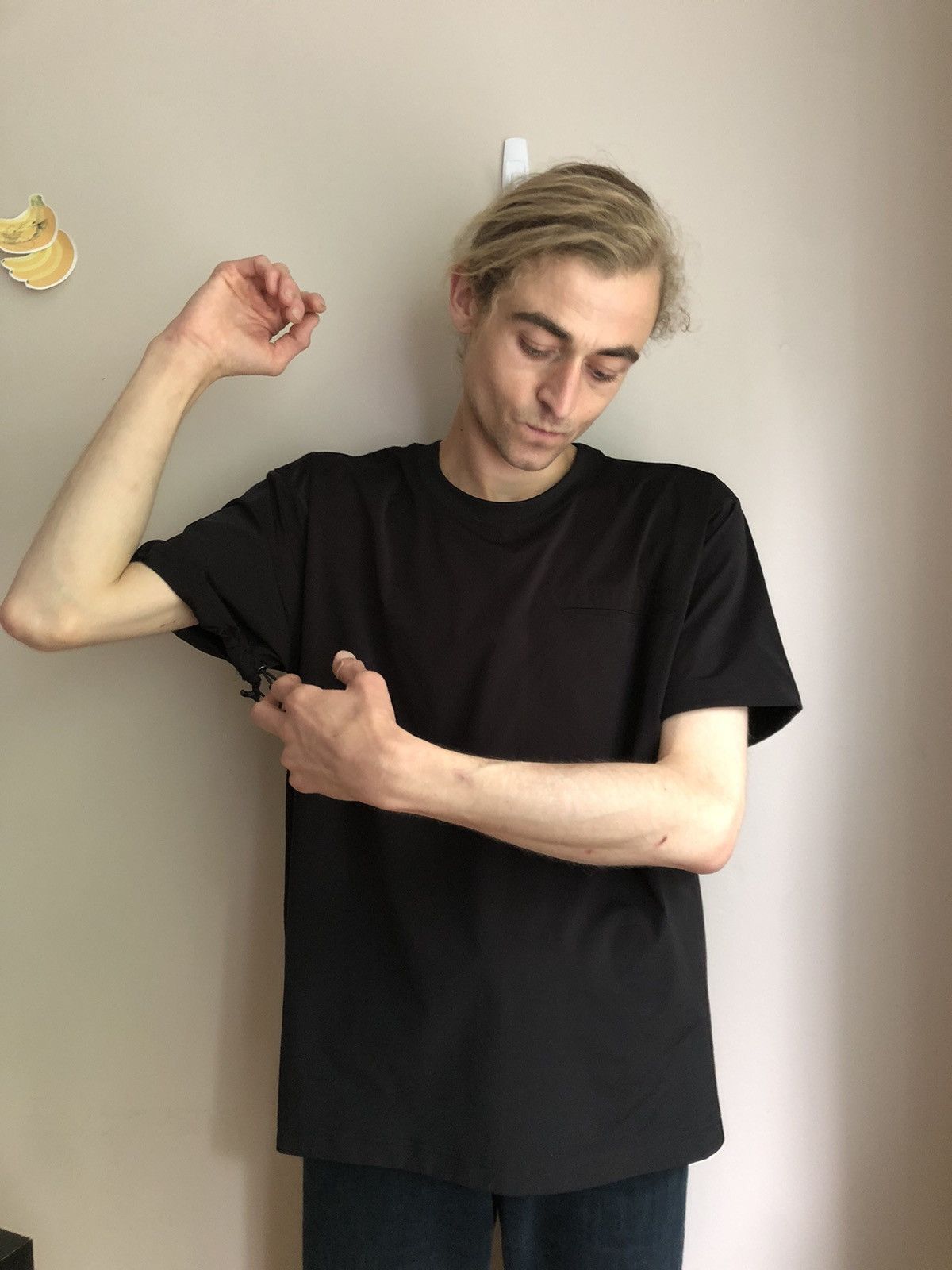 Issey Miyake × Ne-Net Ne-Net Drawstring Sleeve Nylon T Shirt Size US L / EU 52-54 / 3 - 23 Thumbnail