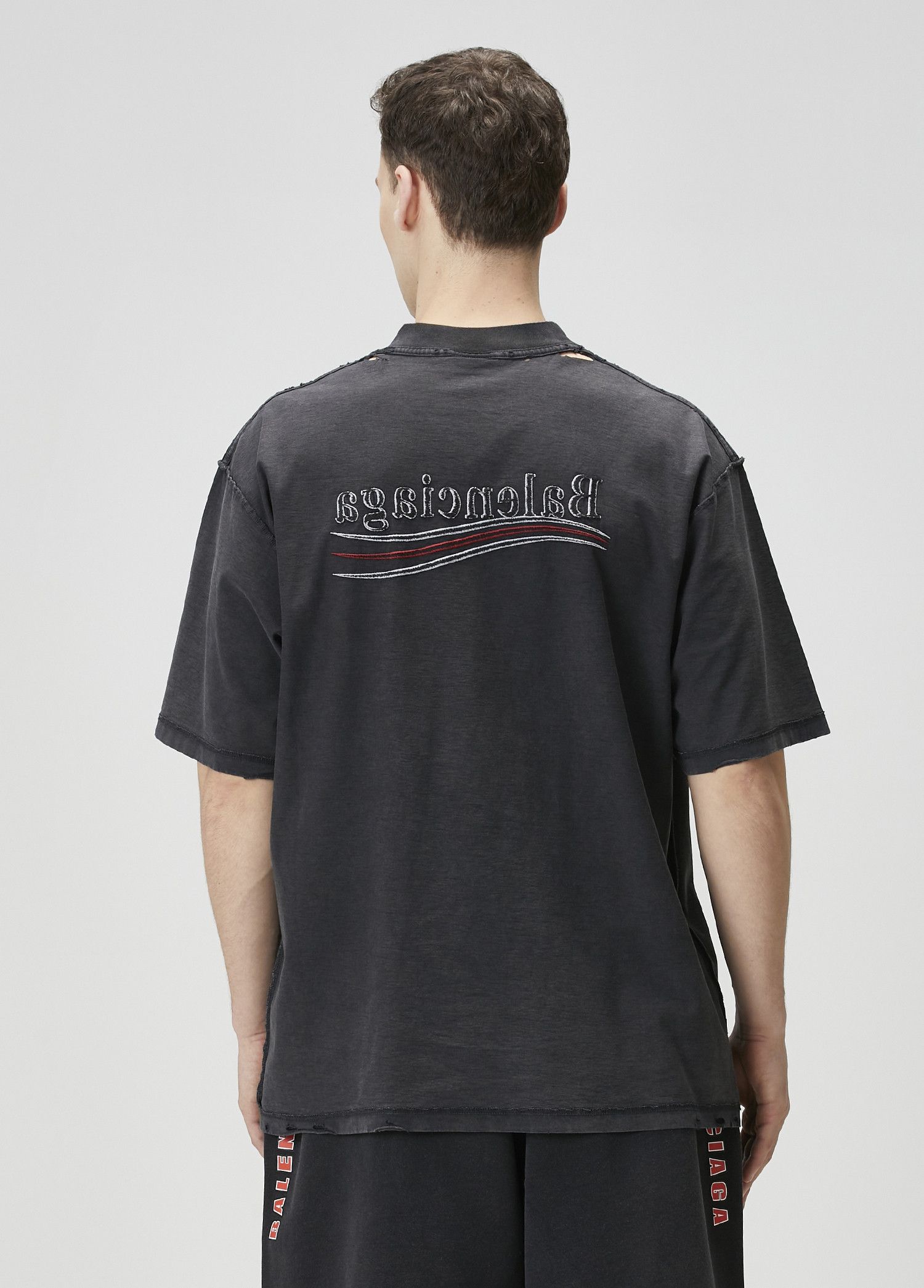 Balenciaga BALENCIAGA Political Campaign inside out black t-shirt M Size US M / EU 48-50 / 2 - 1 Thumbnail