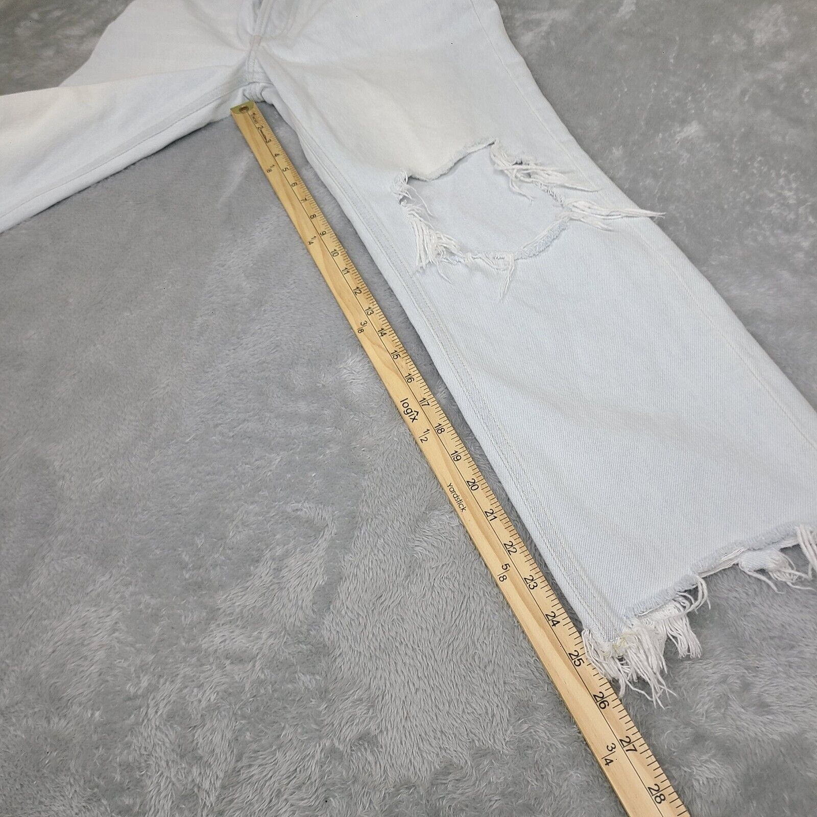 Free People Free People Maggie Jeans Size 25* Chewed Hem Distressed Stra Size 25" / US 0 / IT 36 - 8 Thumbnail