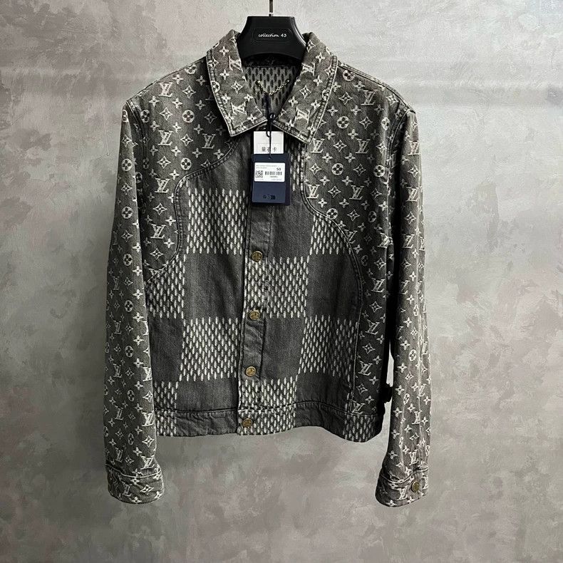 louis vuitton Black presbyopic full print patchwork casual