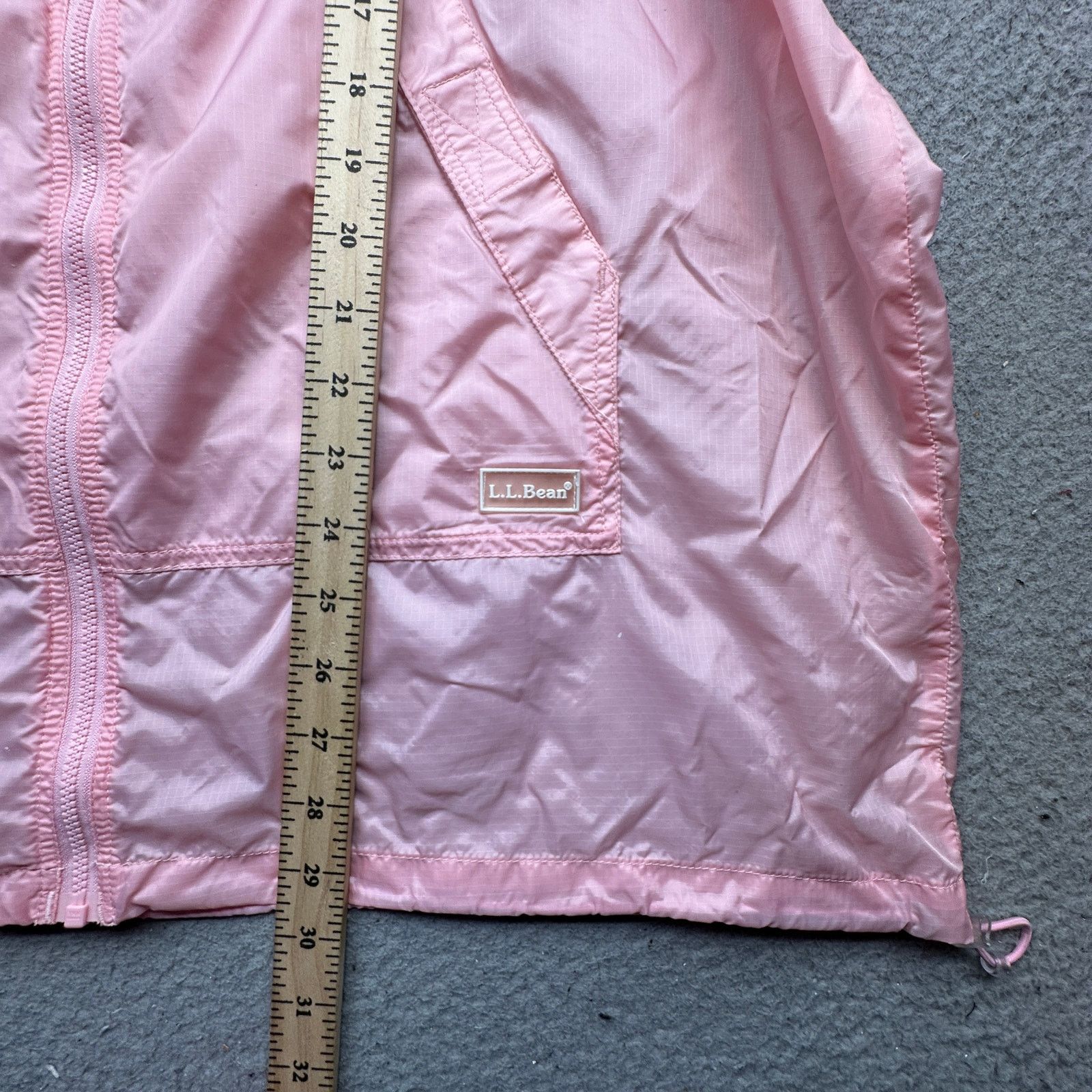 L.L. Bean LL Bean Pink Ripstop Hooded Windbreaker Jacket Womens Large Size L / US 10 / IT 46 - 6 Thumbnail