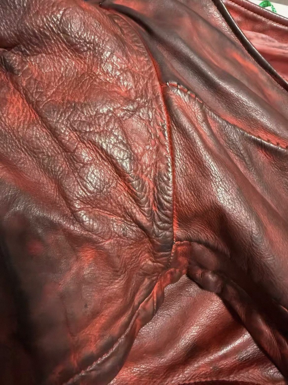 Incarnation Incarnation Red Calfskin Leather Vest YKK Double Zip Size US XS / EU 42 / 0 - 6 Thumbnail