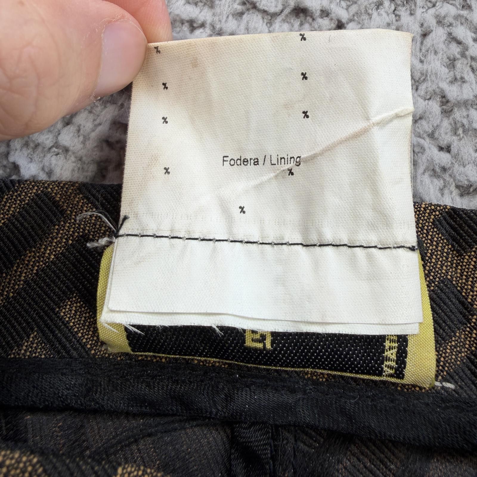 Fendi Fendi FF Monogram Zucca Pants Wide Leg Flare Brown Italy Size 28" / US 6 / IT 42 - 12 Thumbnail