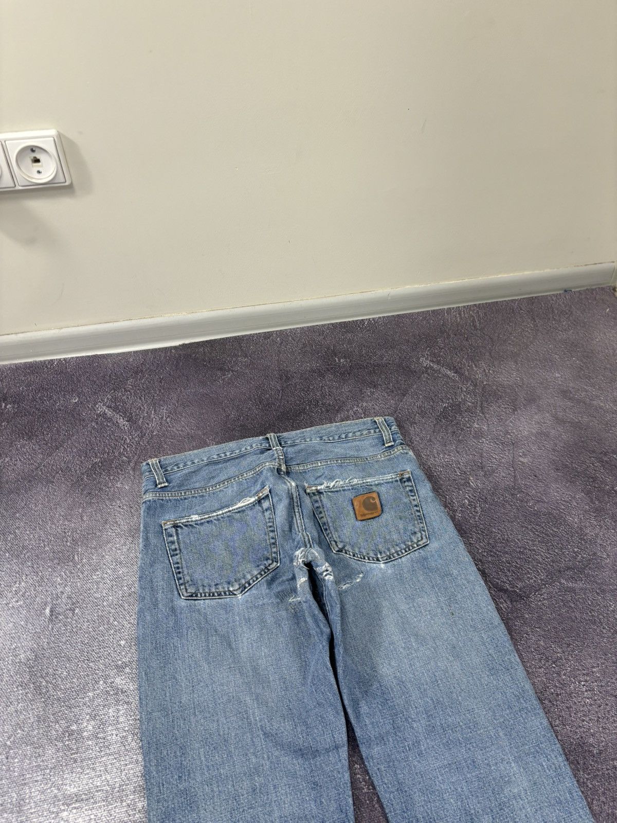 Carhartt Vintage Carhartt Denim Blue Work Hype Slim Klondike Jeans Size US 29 - 5 Thumbnail