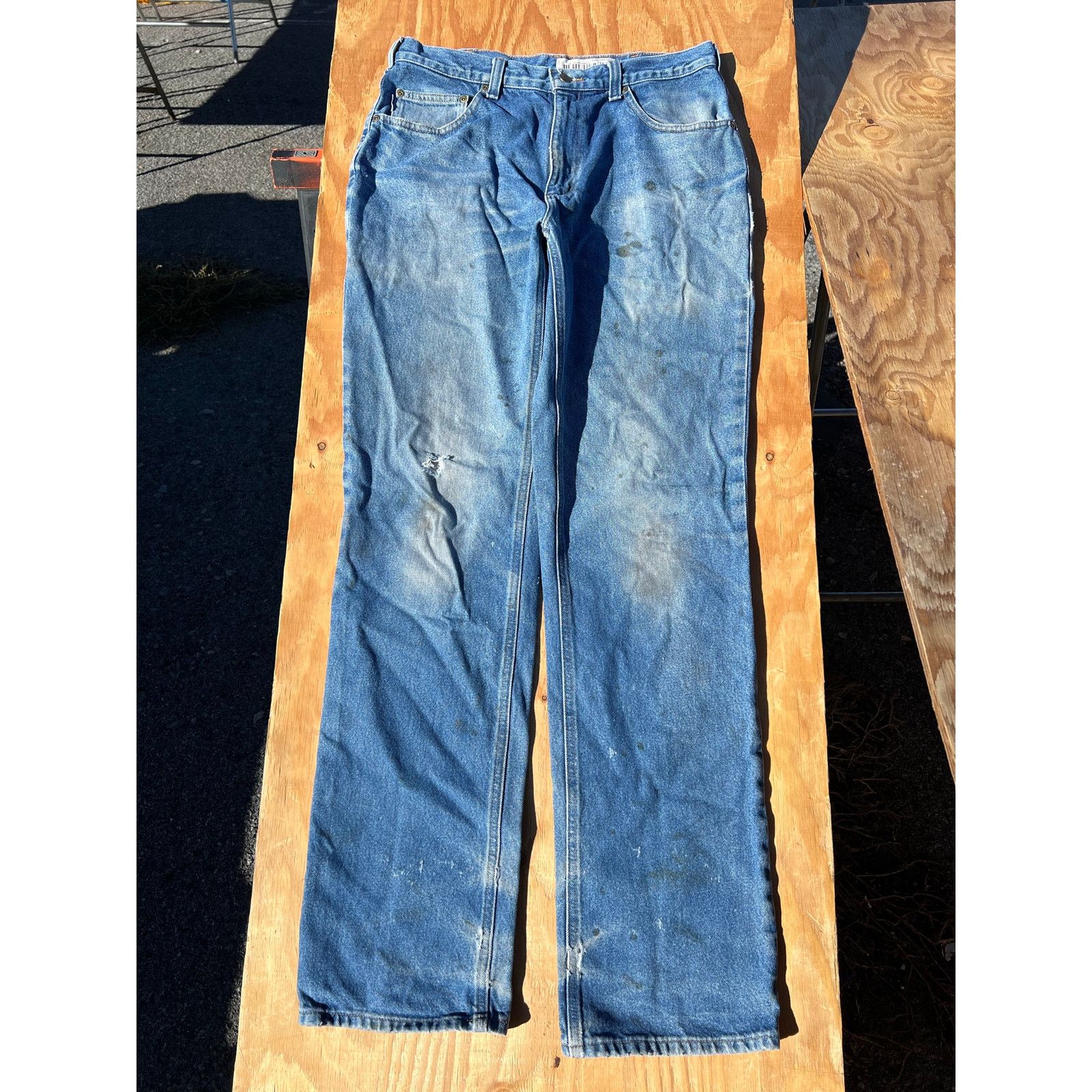 Carhartt Carhartt Jeans Mens 34x36 Blue Denim Work Pants relaxed Fit Size US 34 / EU 50 - 4 Thumbnail