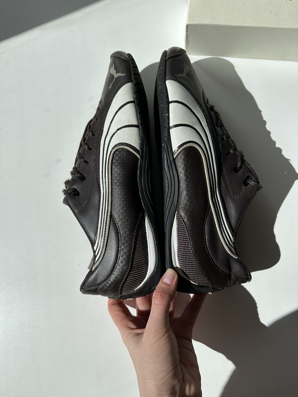 Japanese Brand × Puma × Vintage Vintage Puma brown/ white mens Sneakers Y2K size 10.5 Size US 10.5 / EU 43-44 - 7 Thumbnail