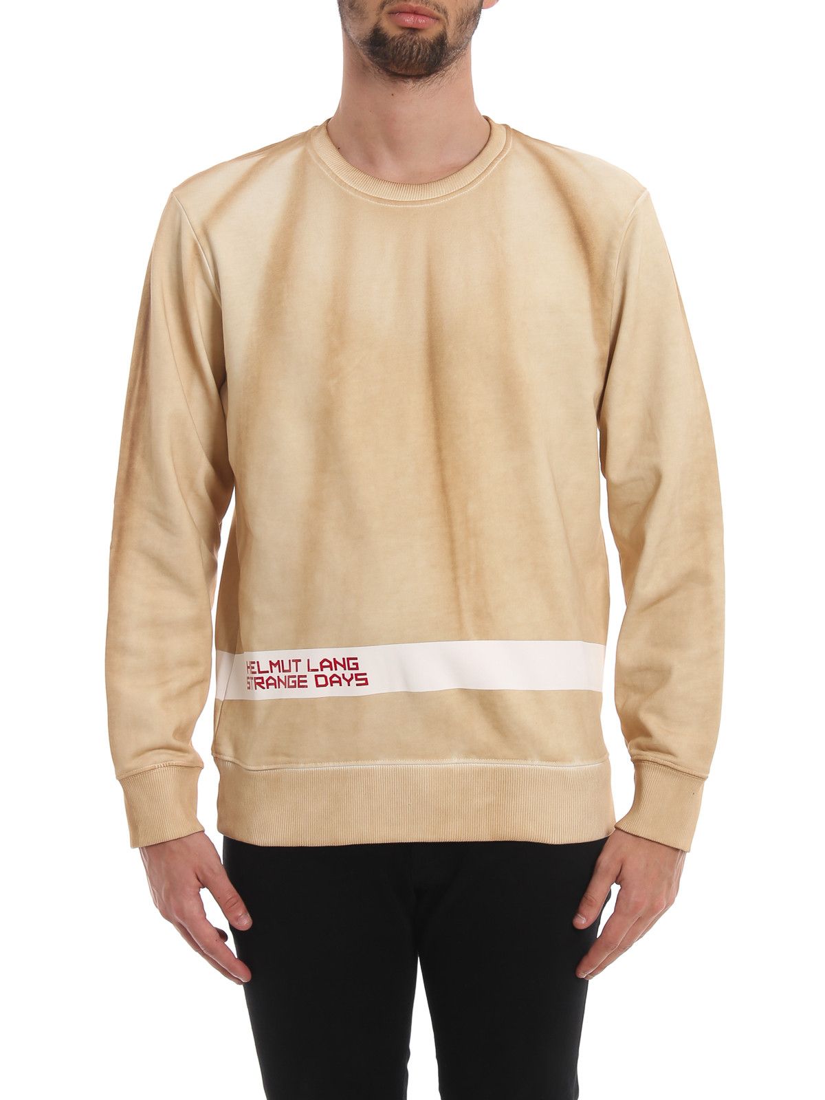 Helmut Lang Brown Strange Days Tie Dye Logo Sweatshirt Size L / US 10 / IT 46 - 2 Thumbnail