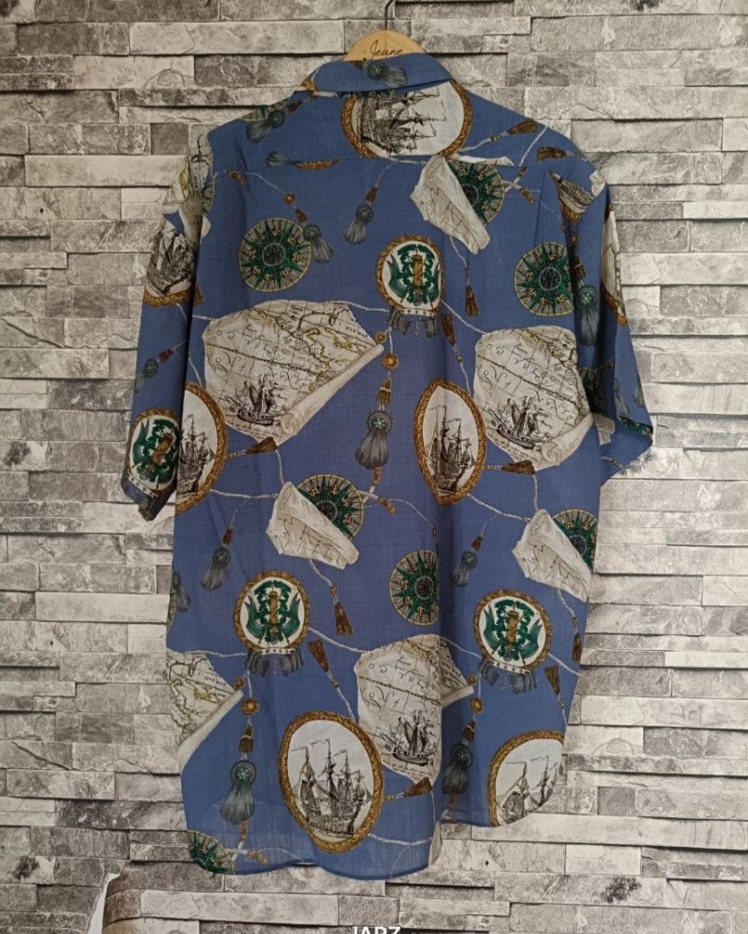 Japanese Brand Big battle ships Hawaiian button shirt Size US XL / EU 56 / 4 - 4 Thumbnail