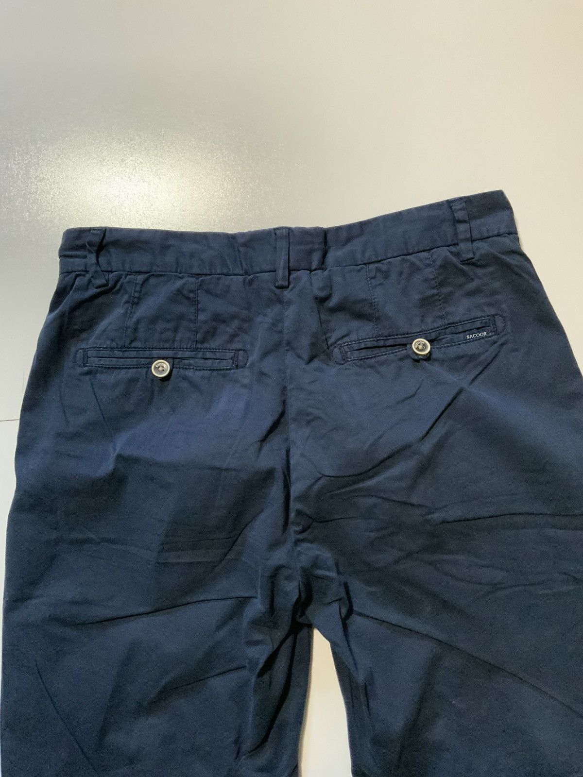 Designer Sacoor Brothers Garment Dyed Bermuda Chino Slim Fit Shorts Size US 32 / EU 48 - 12 Thumbnail