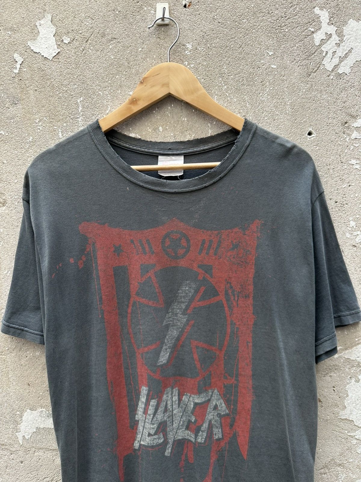 Band Tees Vintage Slayer American Trash Metal Band Distressed Faded Te Size US M / EU 48-50 / 2 - 3 Thumbnail