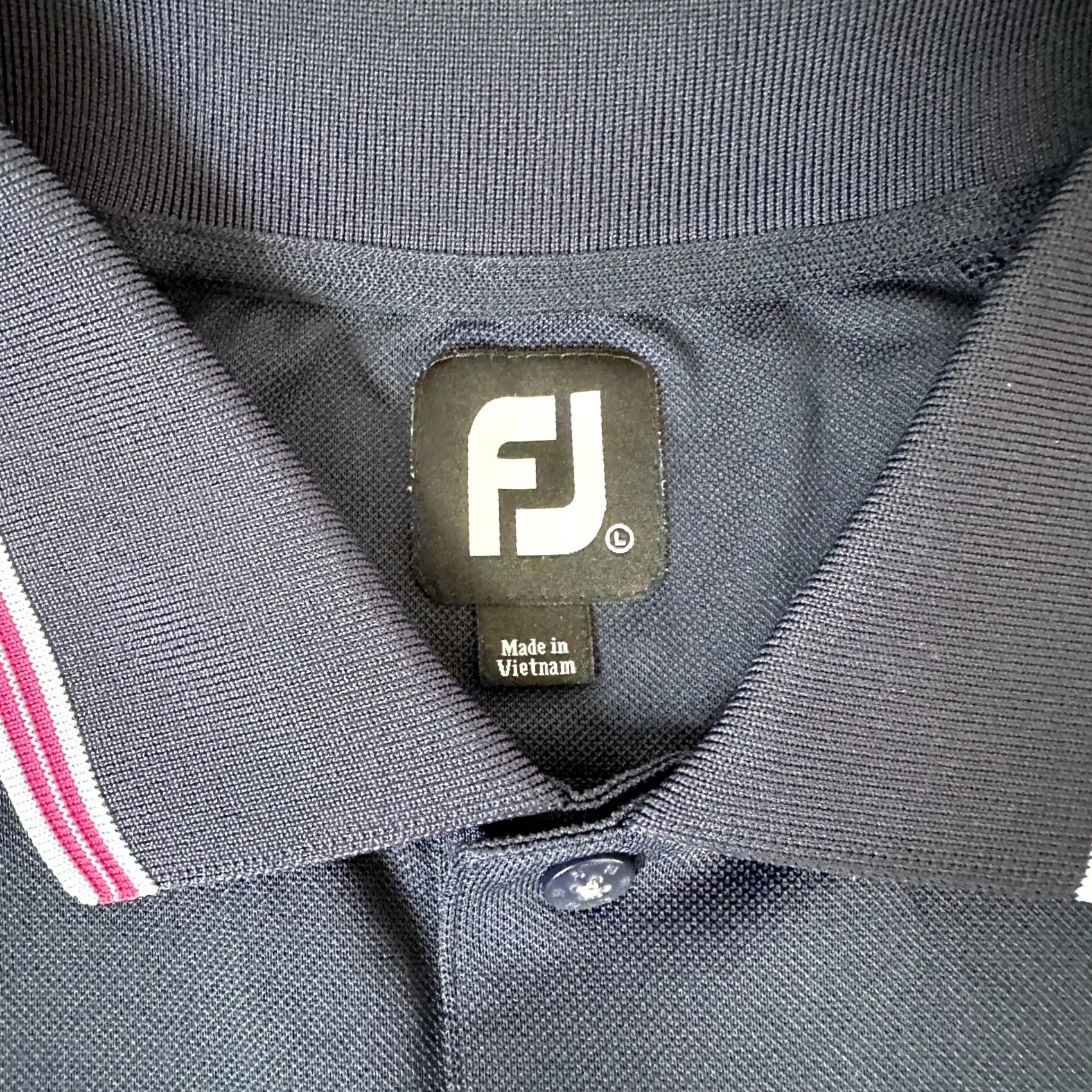 Footjoy FootJoy Polo Shirt Adult Large Blue Stripe Short Sleeve Collared Regular Breathable Lightweight Polyester Spandex Golf Mens 90s Sports Size US L / EU 52-54 / 3 - 3 Thumbnail