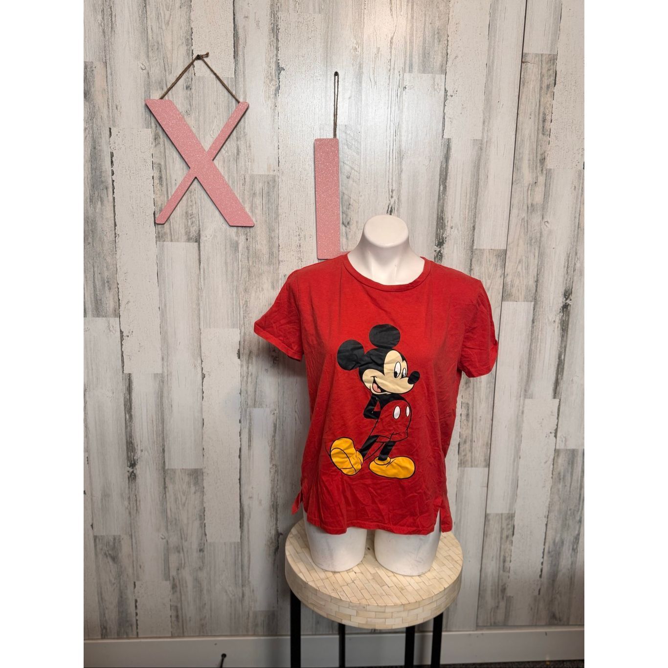 Disney Disney Mickey Mouse Graphic T-Shirt Women’s XL Red Classic C Size XL / US 12-14 / IT 48-50 - 1 Thumbnail