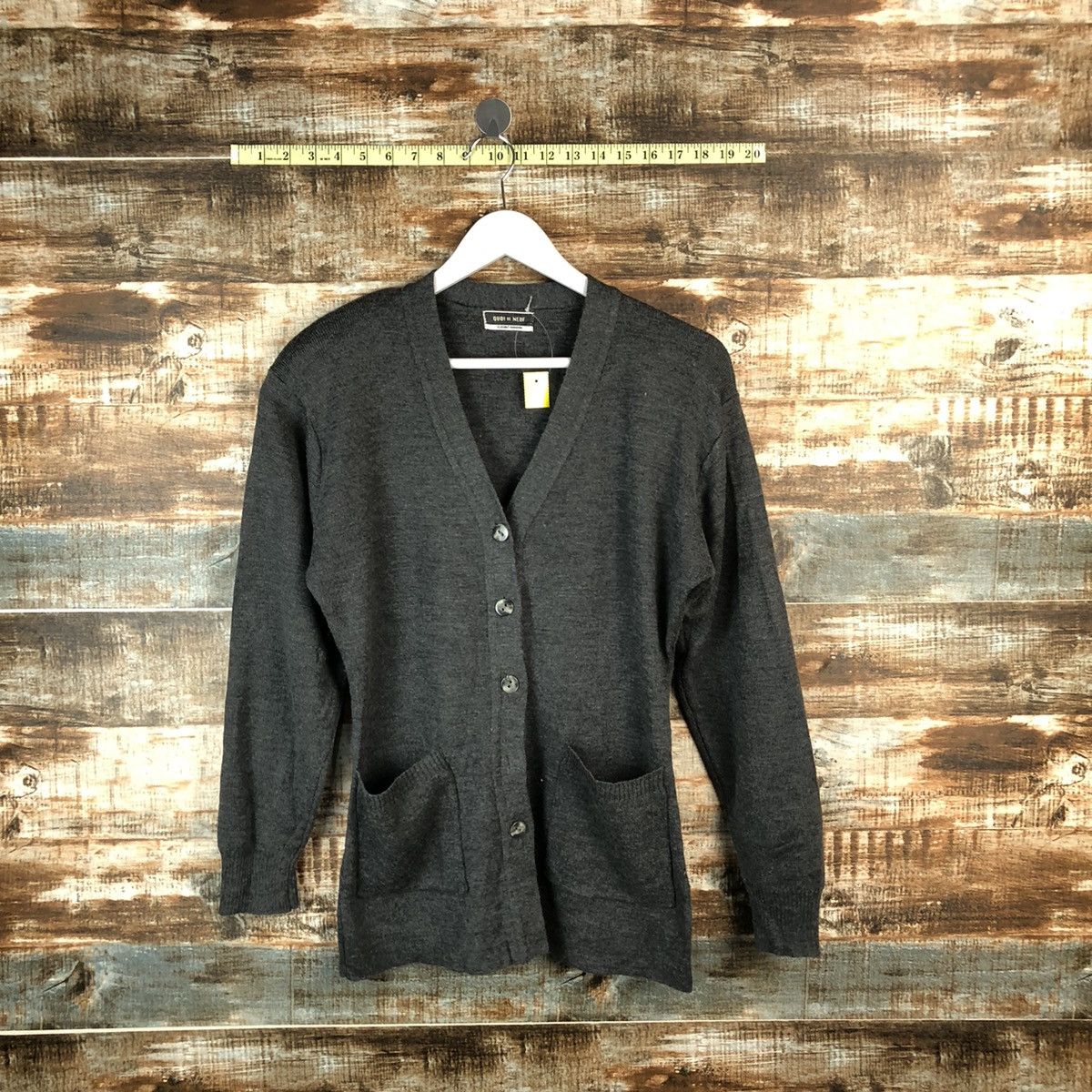 Japanese Brand Quide Nevf Black Cardigan Knitwear #A1385 Size US L / EU 52-54 / 3 - 1 Thumbnail