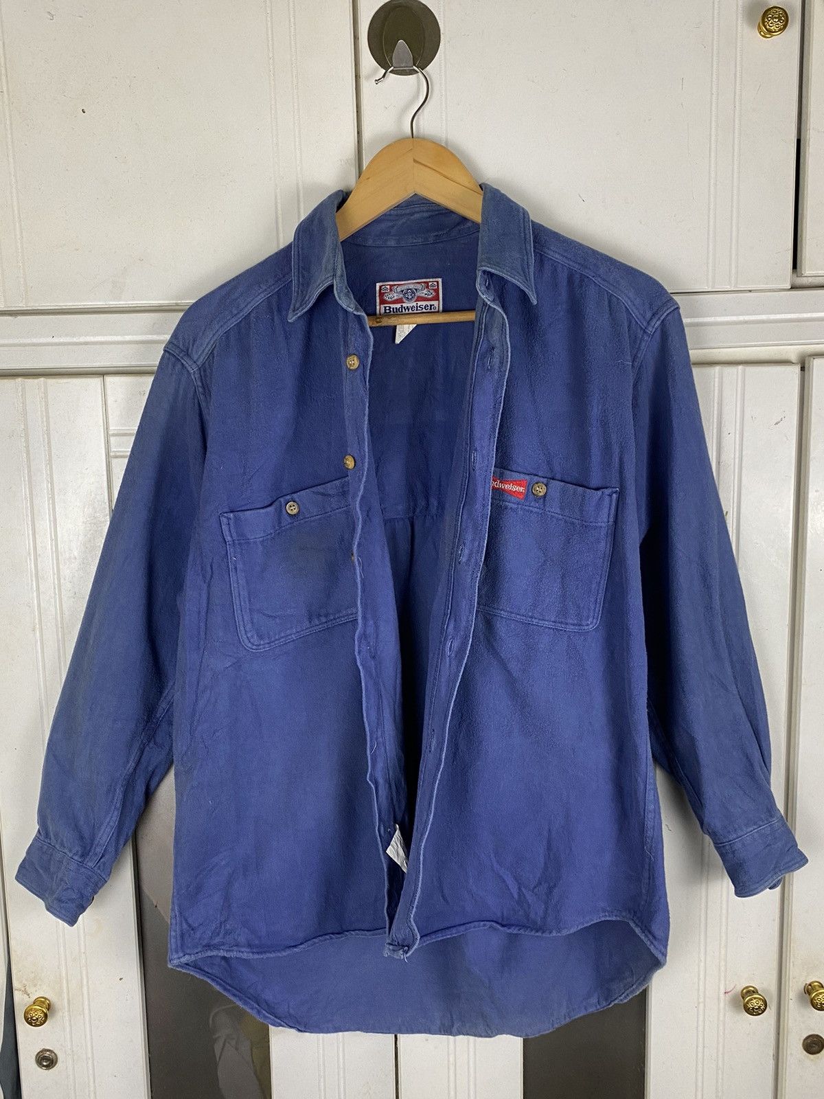 Budweiser × Vintage Vtg Budweiser Shirt Shirt Button Up Size US M / EU 48-50 / 2 - 2 Thumbnail