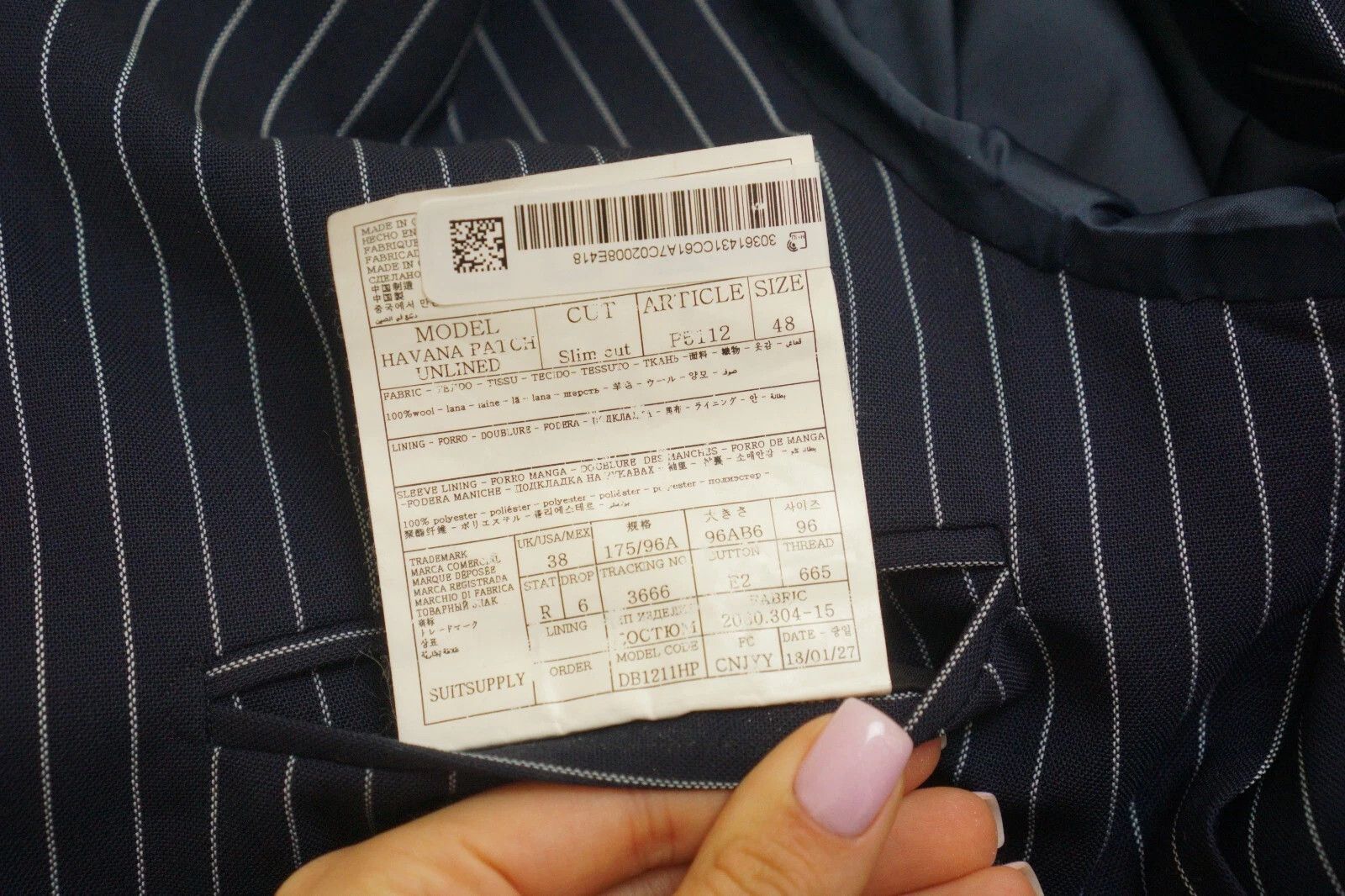 Suitsupply Men Suitsupply Suit Traveller Havana Patch Pinstriped US38 Size 38R - 6 Thumbnail