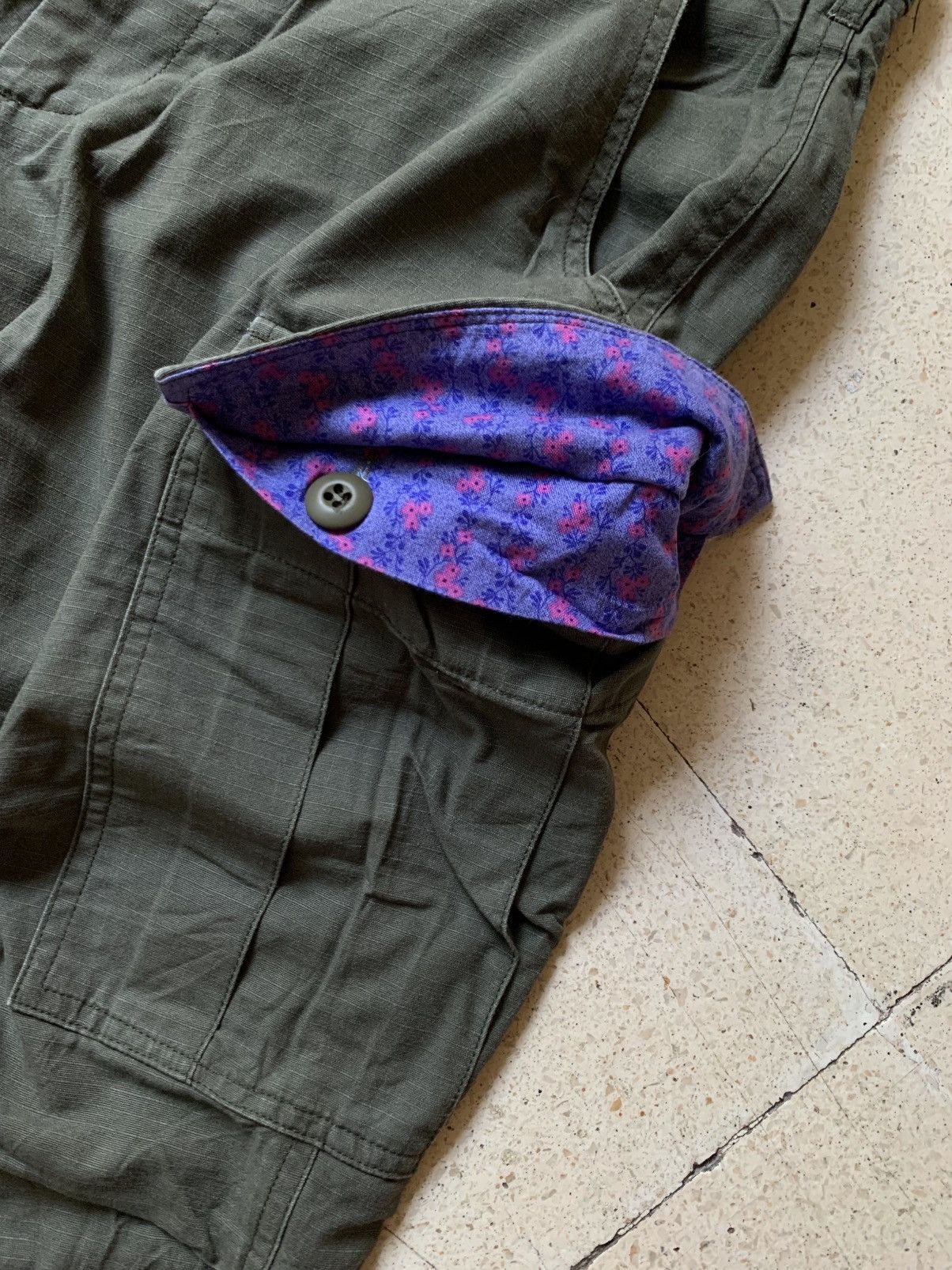Nepenthes Nepenthes plaid lined & leather strap rip stop cargo pant Size US 32 / EU 48 - 7 Thumbnail